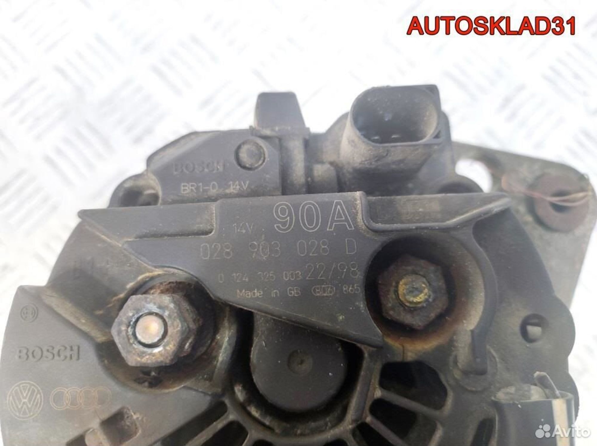 Генератор 90A Volkswagen Golf 4 0280903028D, 4100 рублей, Дубовое