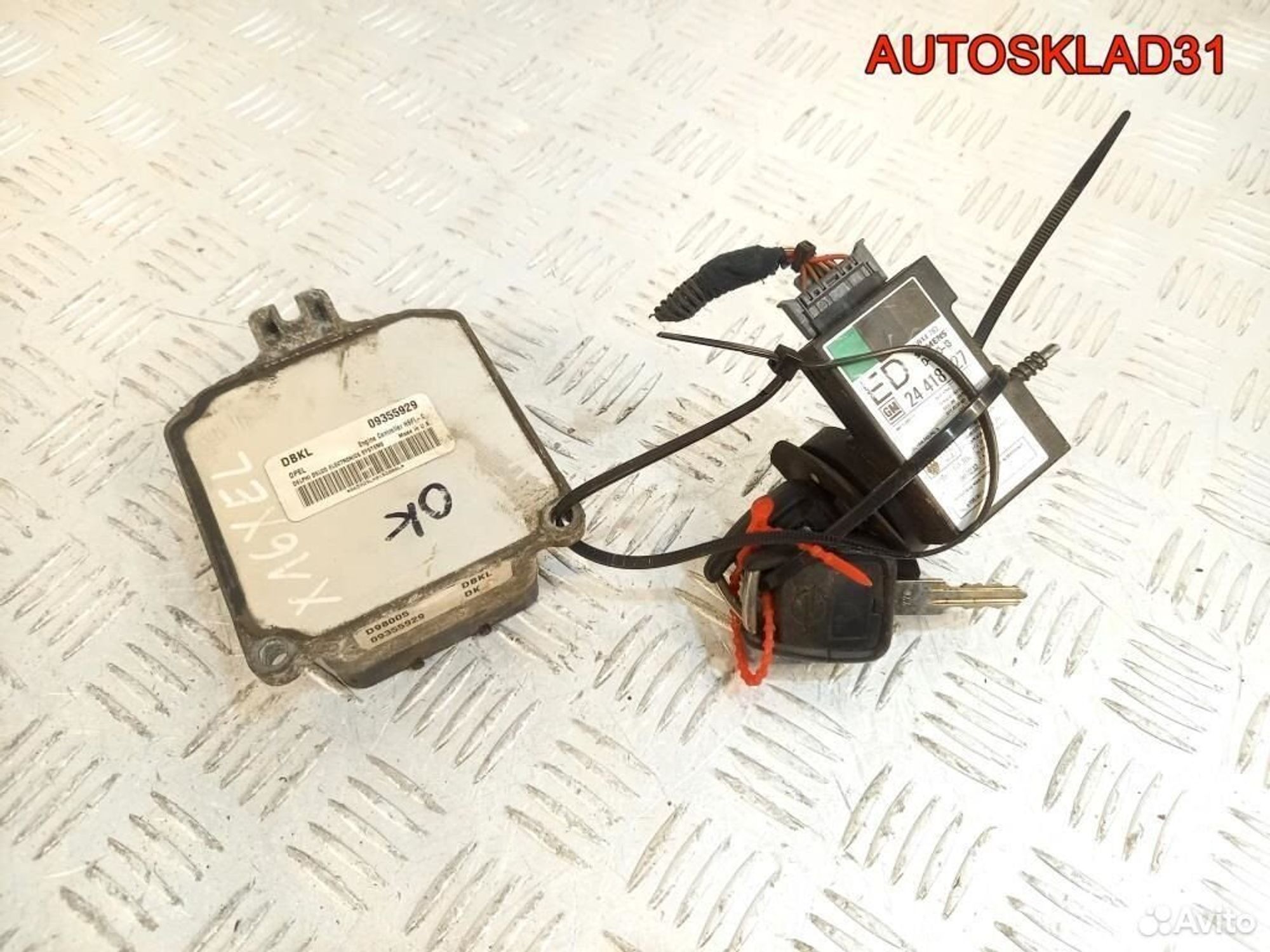 Эбу комплект Opel Astra G 1.6 X16XEL 09355929, 6500 рублей, Дубовое