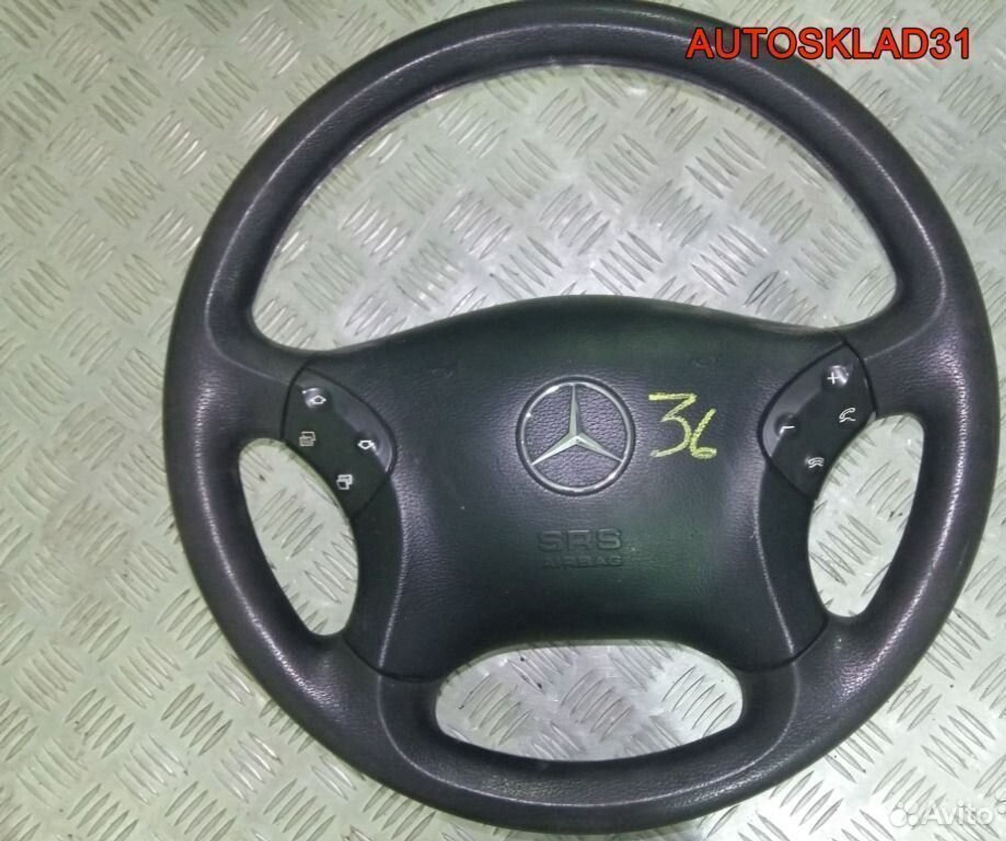 Рулевое колесо с AIR BAG Mercedes W203 20346008039, 7700 рублей, Дубовое