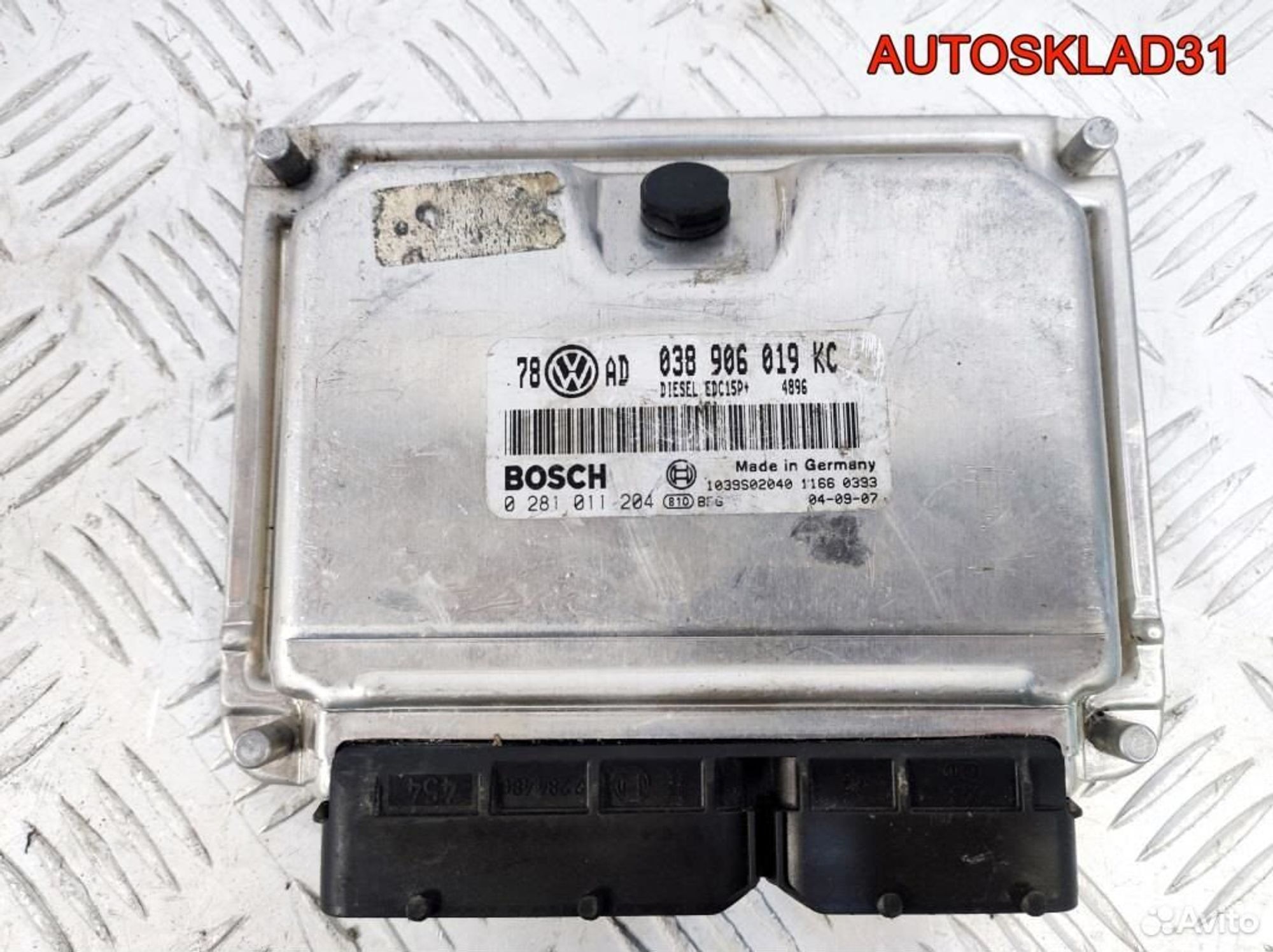 Эбу Volkswagen Passat B5+ 1.9 AVB 038906019KC, 2900 рублей, Дубовое