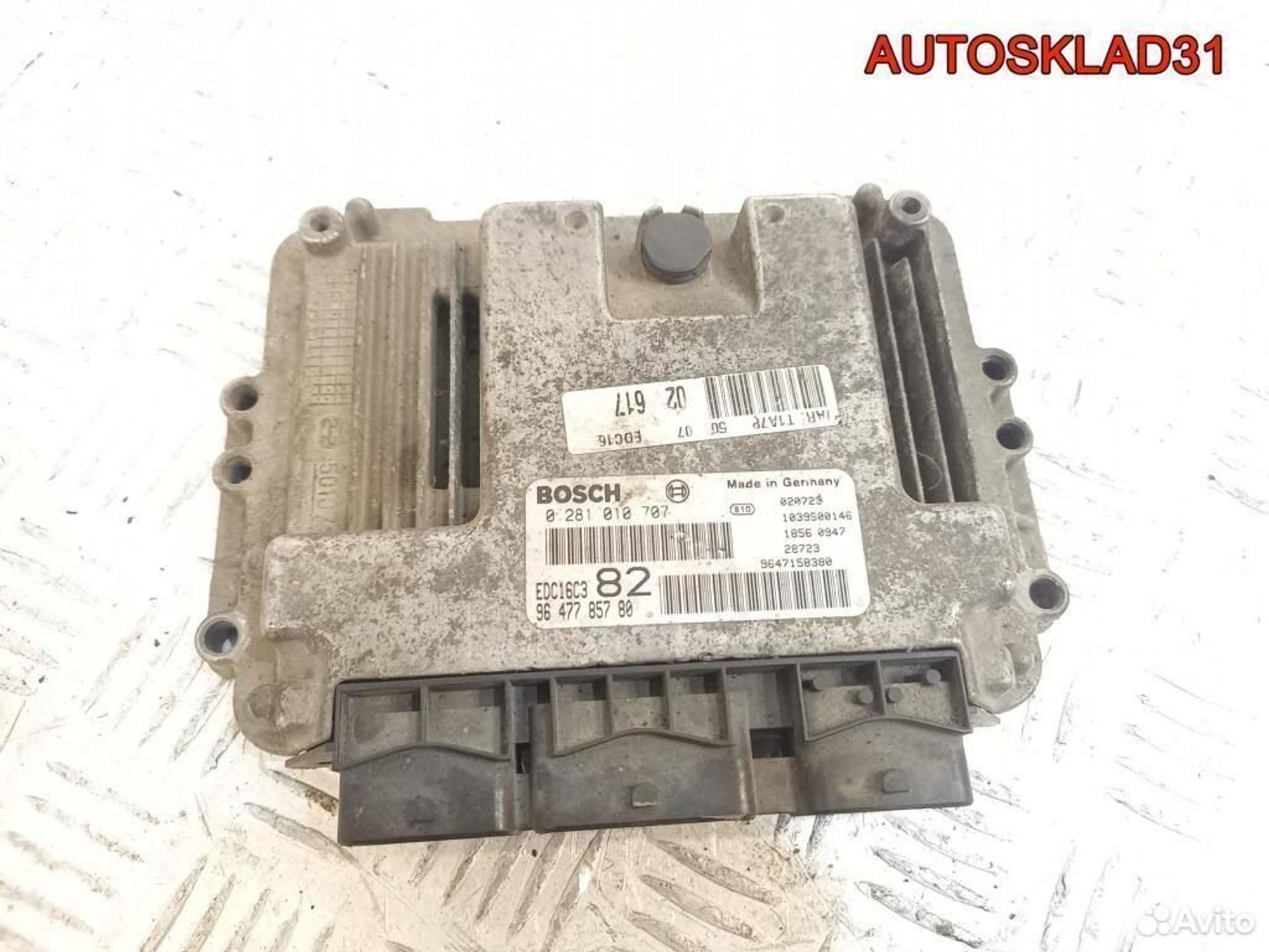 Блок эбу Peugeot 206 1998-2012 1.4 HDI 9647785780, 5200 рублей, Дубовое