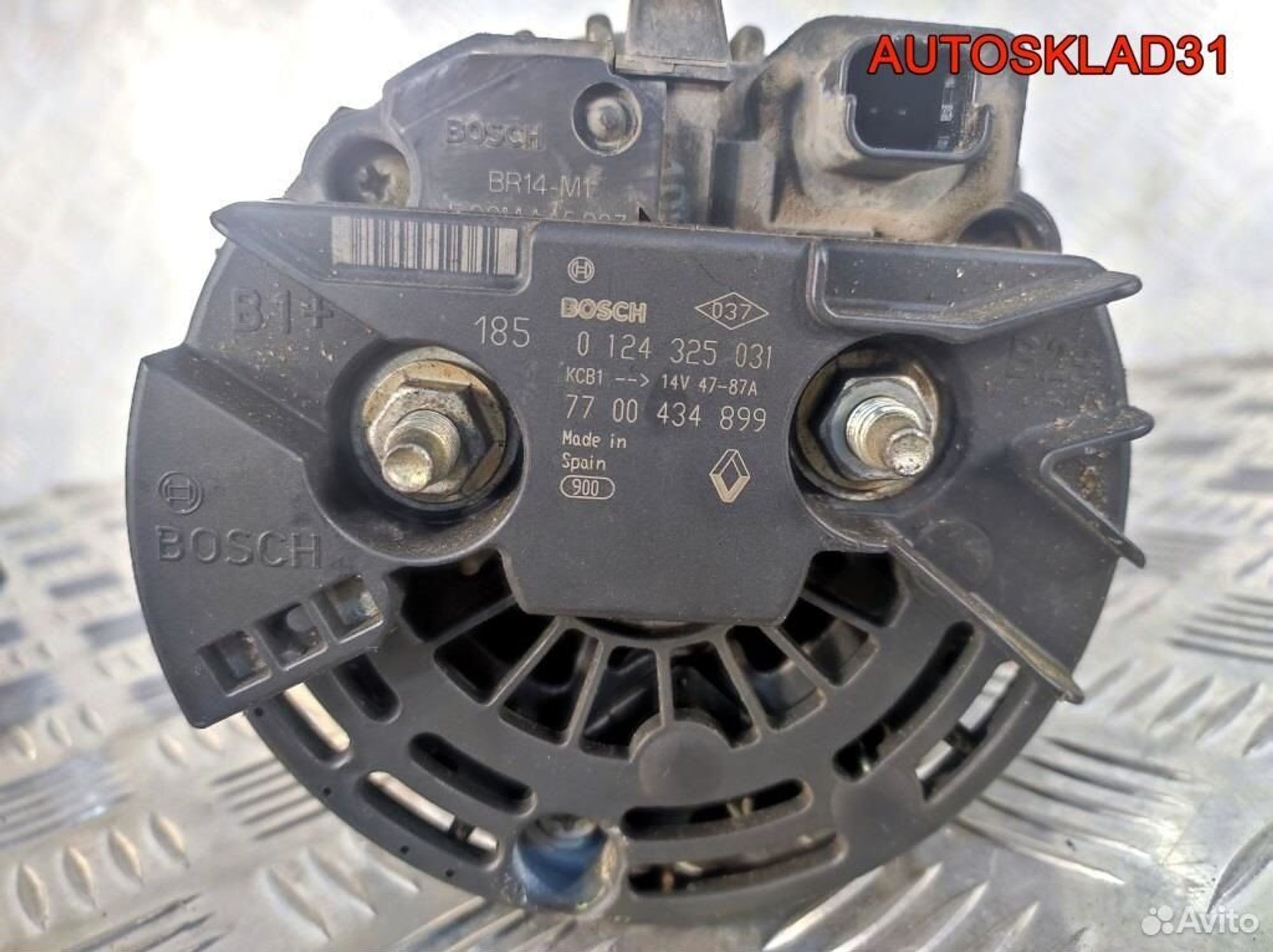 Генератор 87A Renault Logan 1,6 K4M 7700434899, 6200 рублей, Дубовое