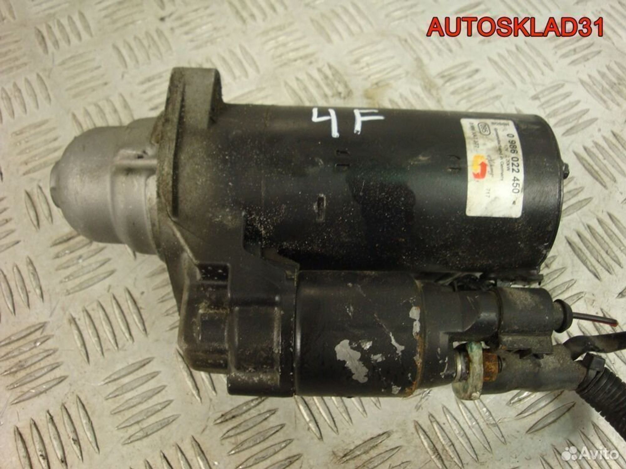 Стартер Audi A6 C6 3.0 BMK 0986022450 дизель, 4600 рублей, Дубовое