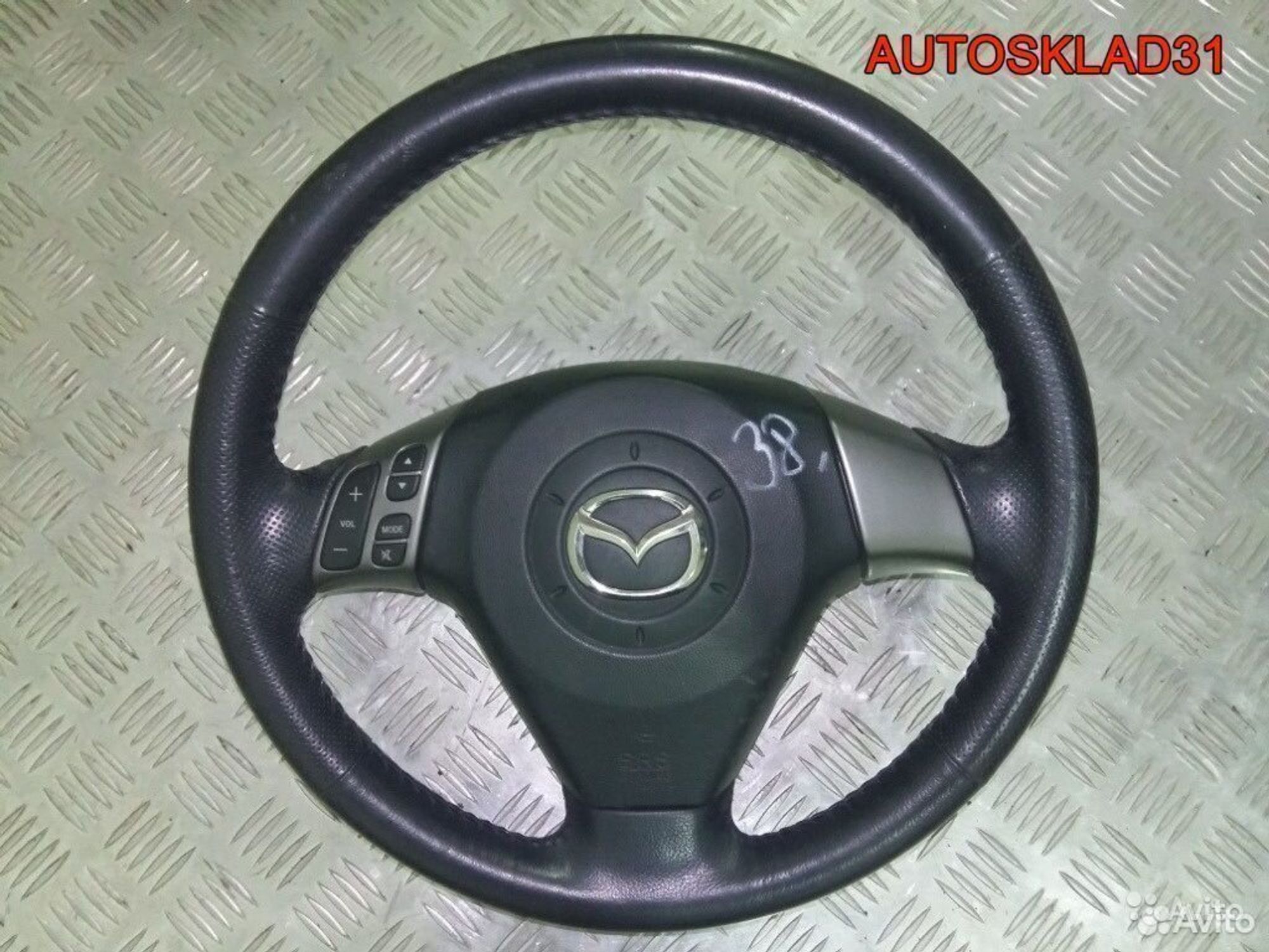 Рулевое колесо кожа 3 спицы Mazda 3 BK, 7700 рублей, Дубовое