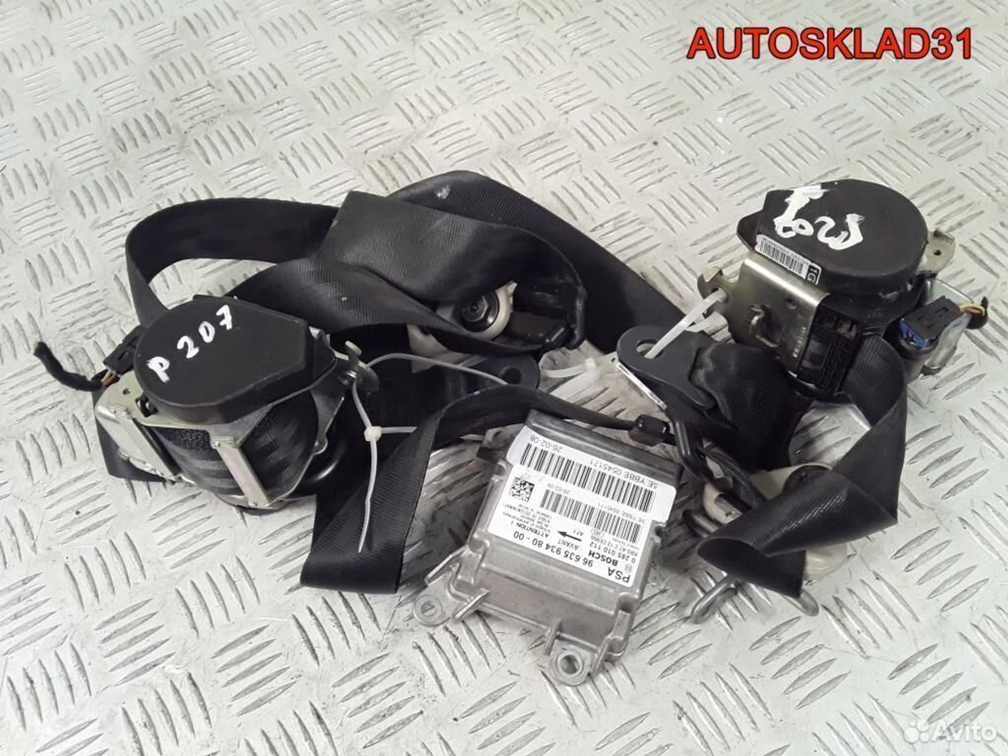 Ремень безопасности передний Peugeot 207 8975CA, 4800 рублей, Дубовое