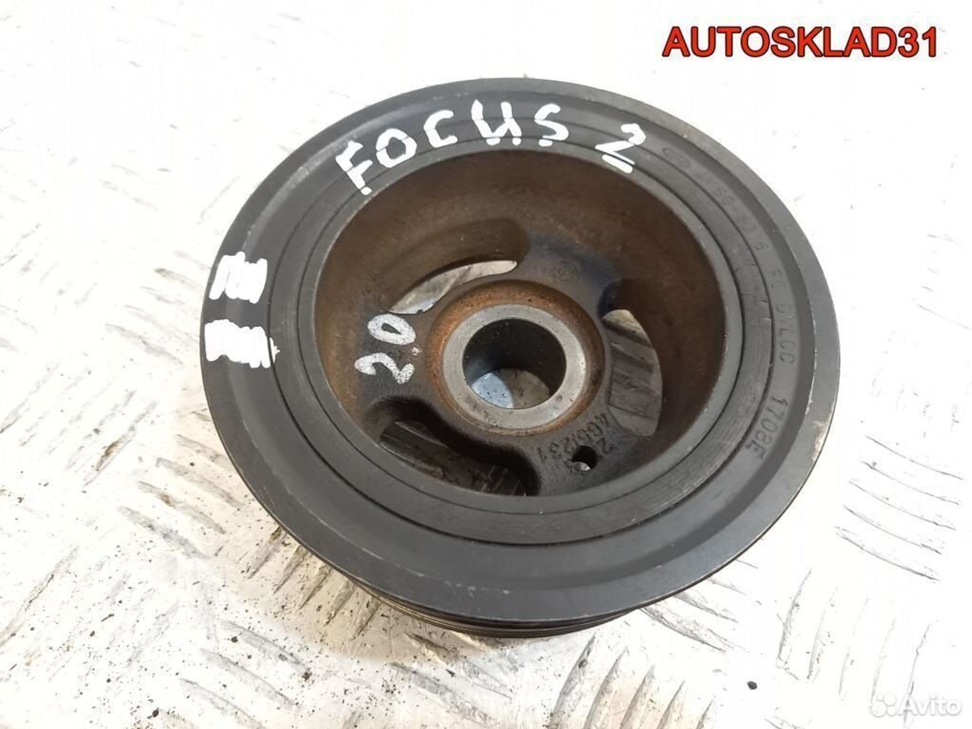Шкив коленвала Ford Focus 2 2.0 aoda 4m5g6316fc, 1400 рублей, Дубовое
