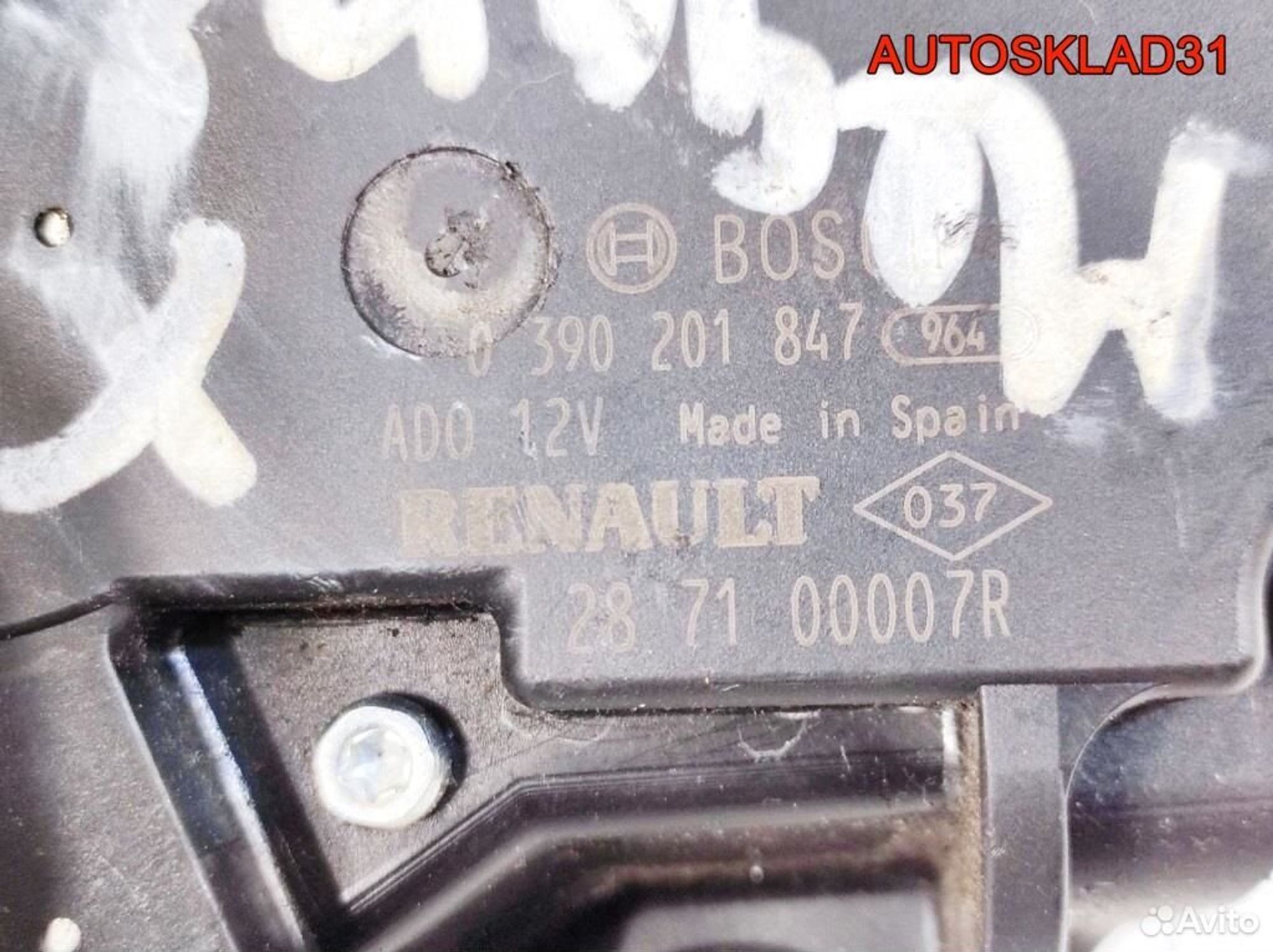 Моторчик стеклоочистителя задний Renault Megane 3, 2900 рублей, Дубовое