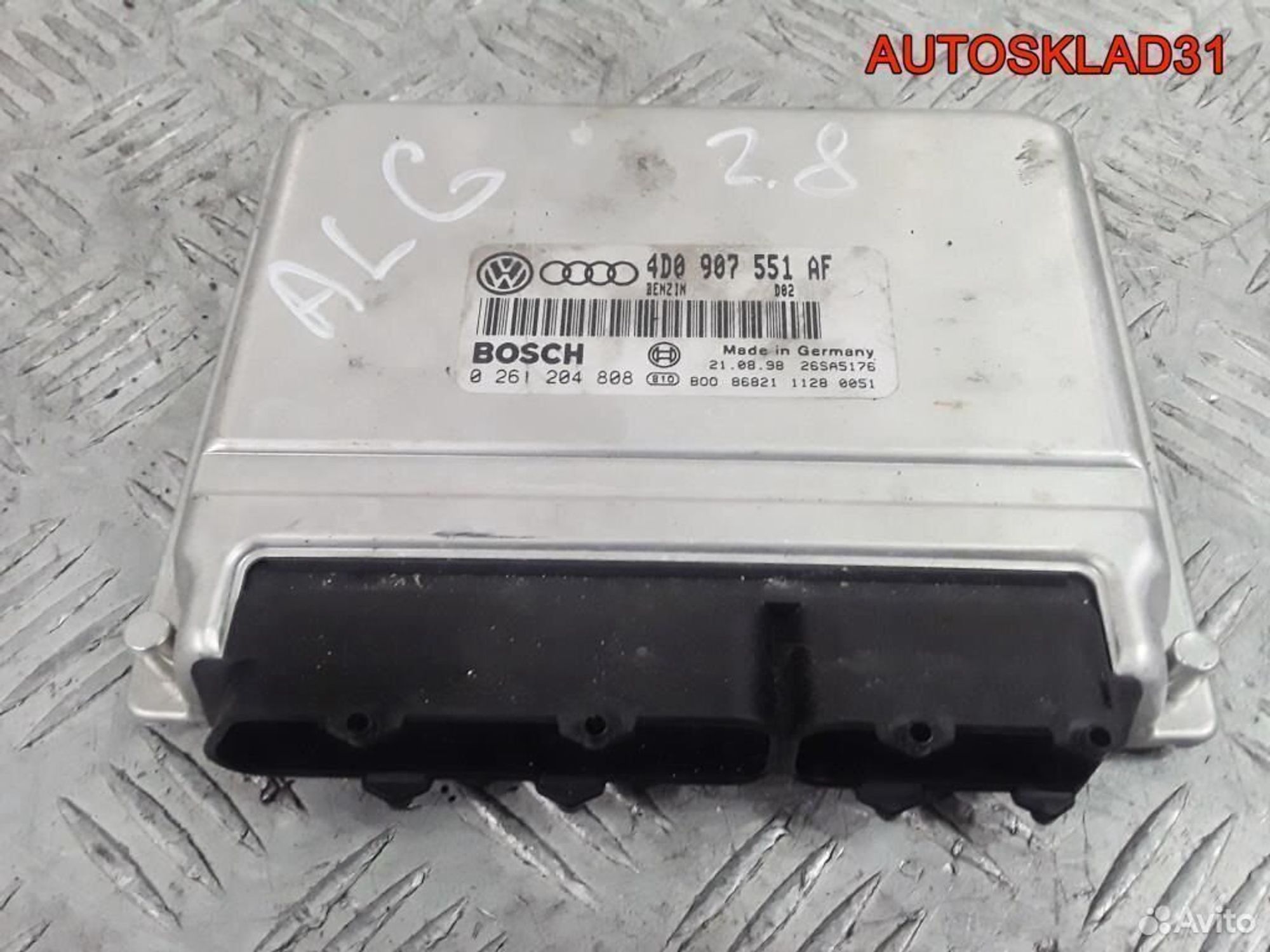 Блок эбу Audi A6 C5 2.8 ALG 4D0907551AF Бензин, 4100 рублей, Дубовое