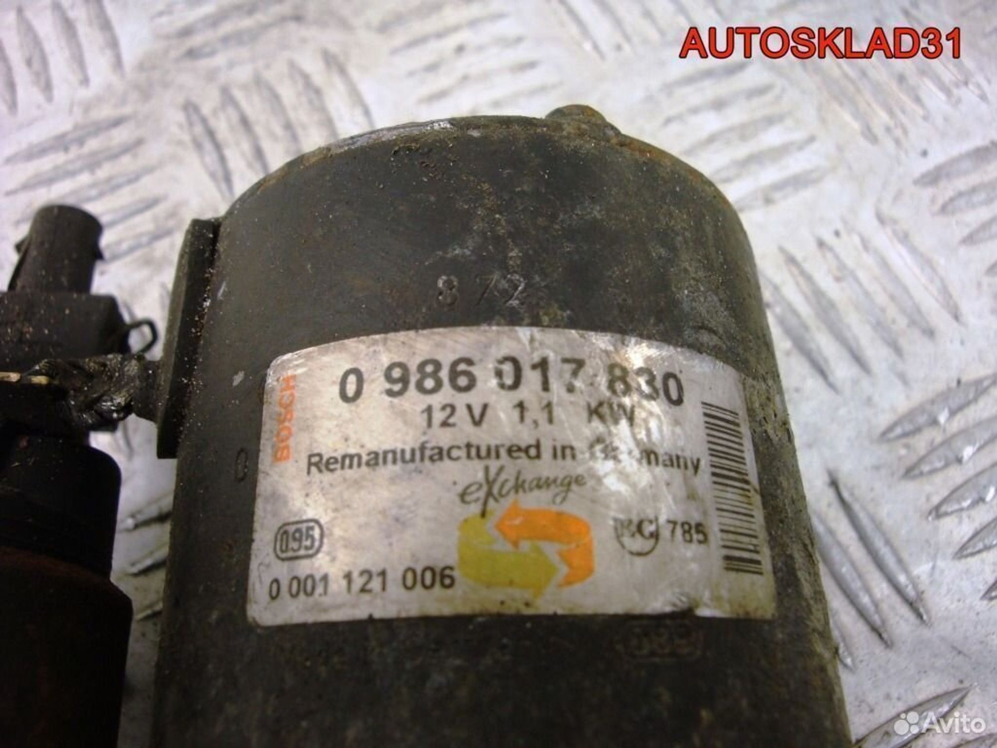 Стартер Volkswagen Golf 4 1.6 AKL 0986017830, 3700 рублей, Дубовое