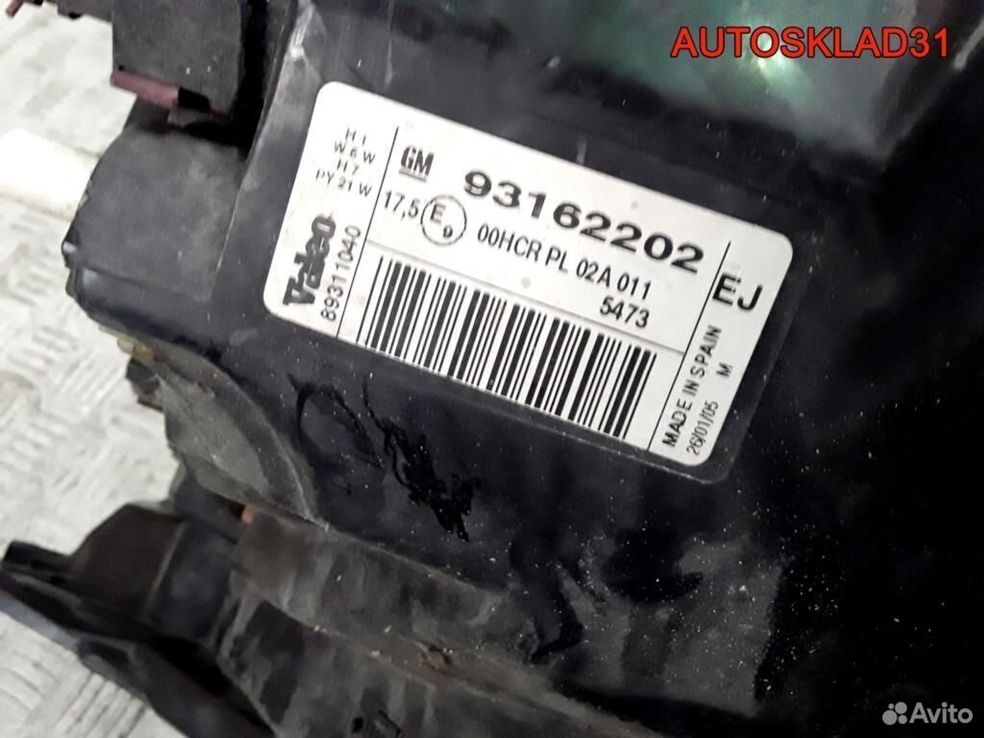 Фара правая Opel Tigra B 93162202, 4800 рублей, Дубовое