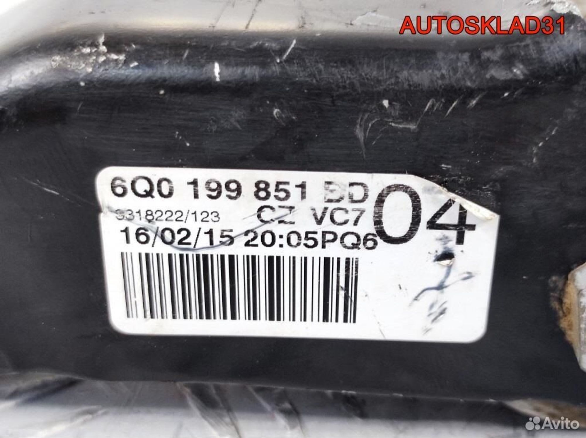 Опора двигателя задняя Skoda Fabia 6Q0199851BD, 2100 рублей, Дубовое