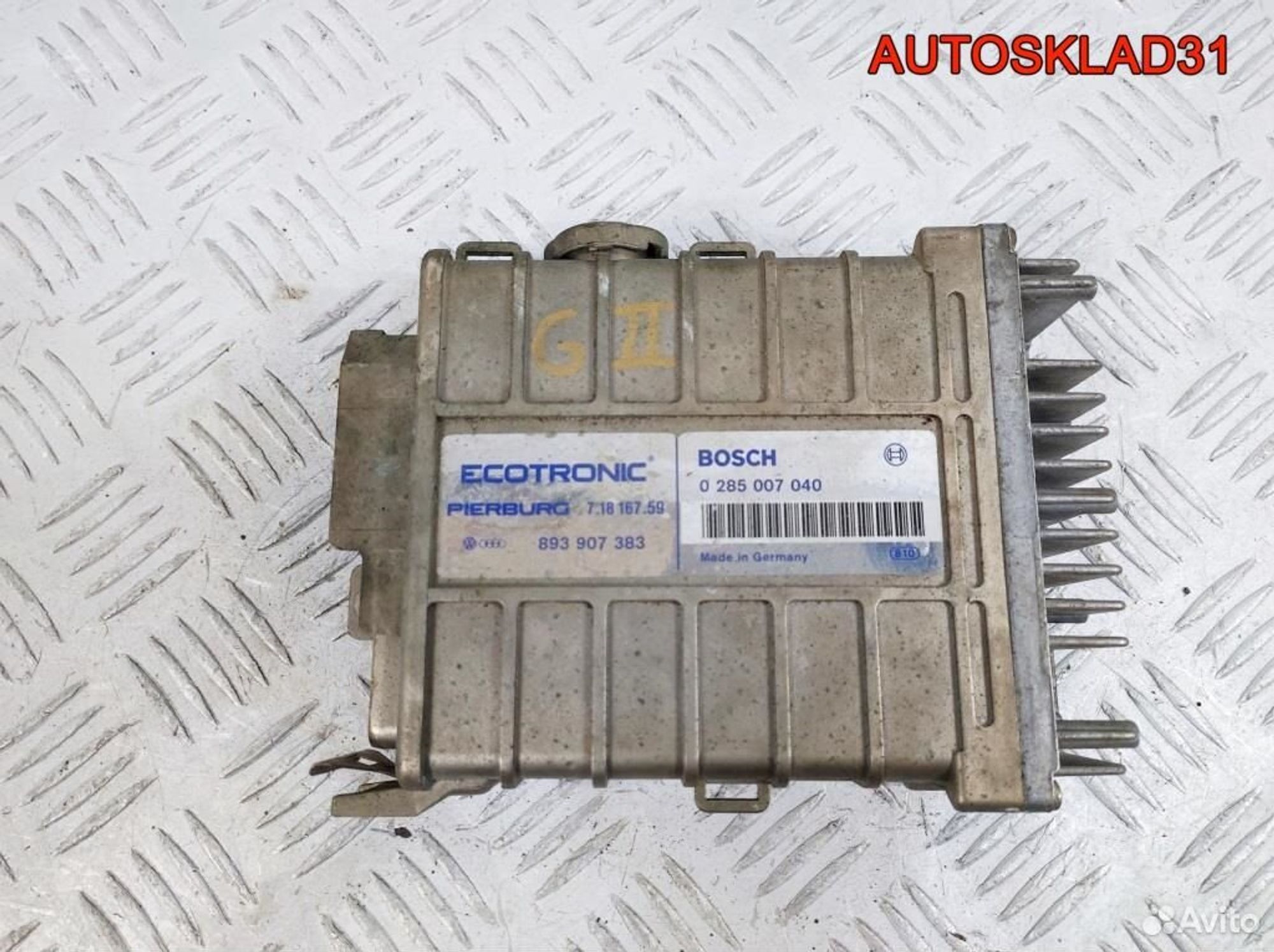 Блок эбу Volkswagen Golf 2 893907383 Бензин, 1000 рублей, Дубовое