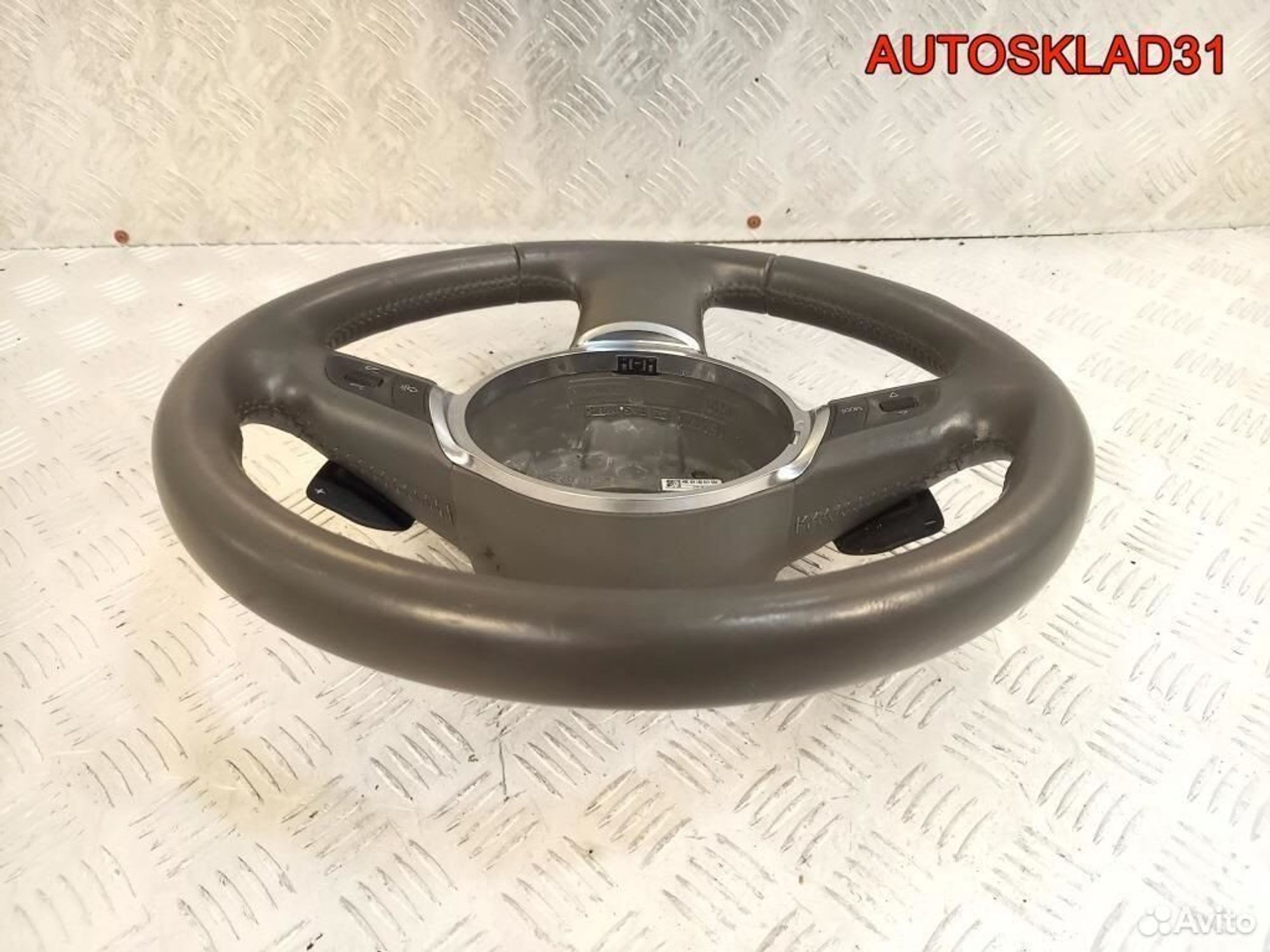 Рулевое колесо кожа Audi A8 D3 4E 4E0419091AR, 6300 рублей, Дубовое