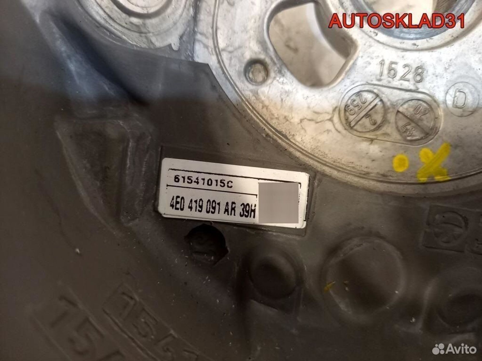 Рулевое колесо кожа Audi A8 D3 4E 4E0419091AR, 6300 рублей, Дубовое