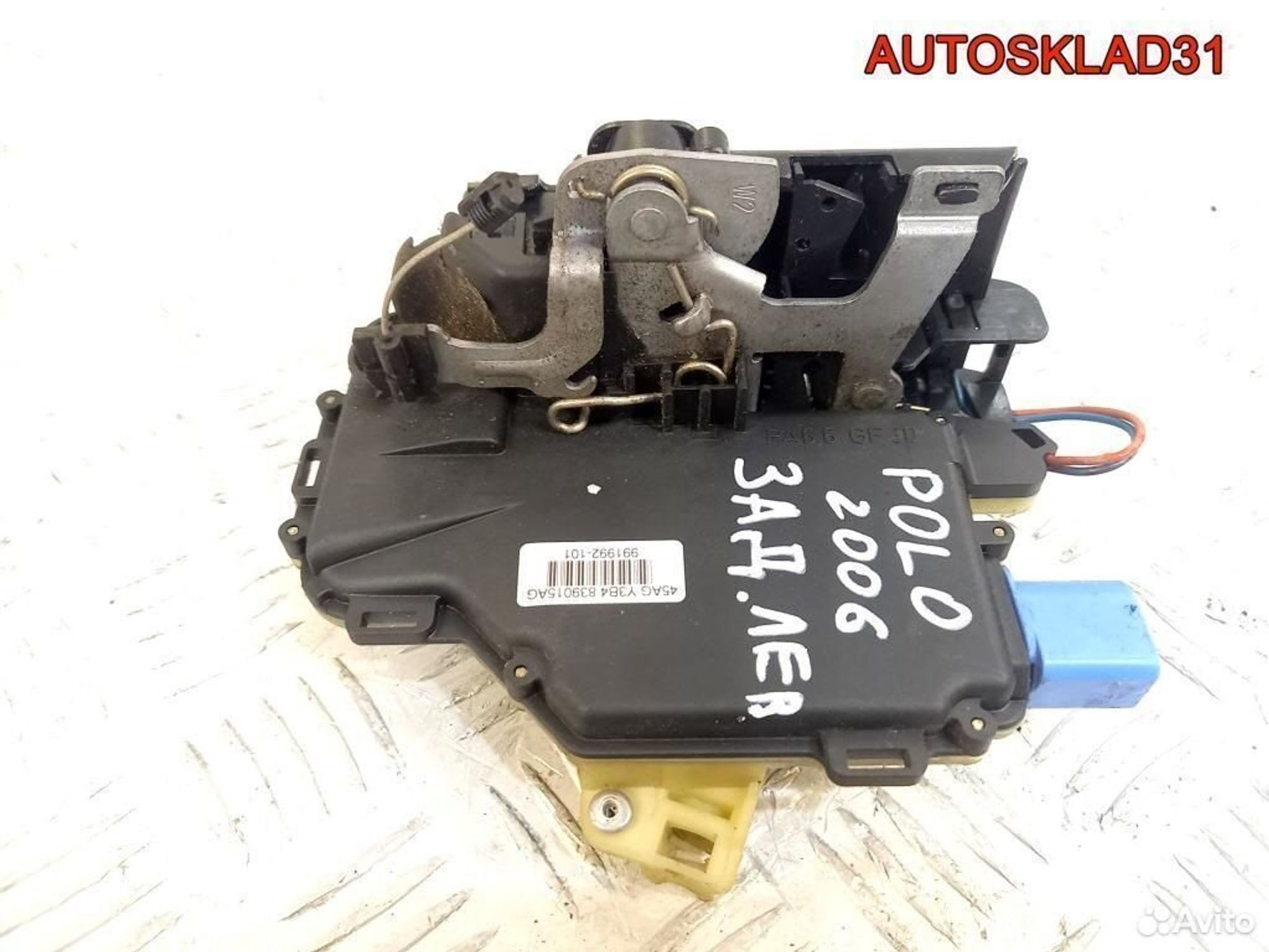 Замок двери задней левой VW Polo 9N 3B4839015AG, 2800 рублей, Дубовое