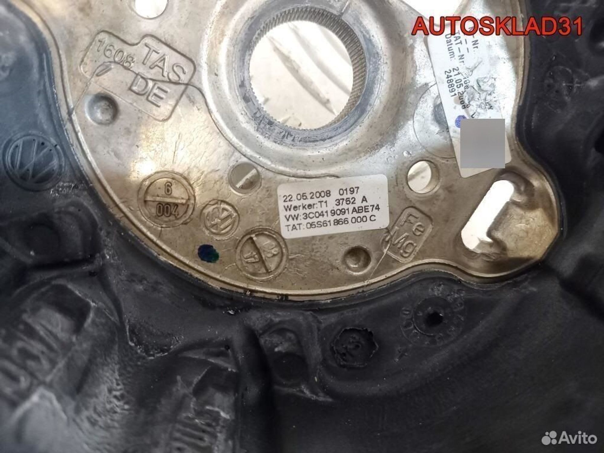 Рулевое колесо кожа VW Passat B6 3c0419091abe74, 4600 рублей, Дубовое
