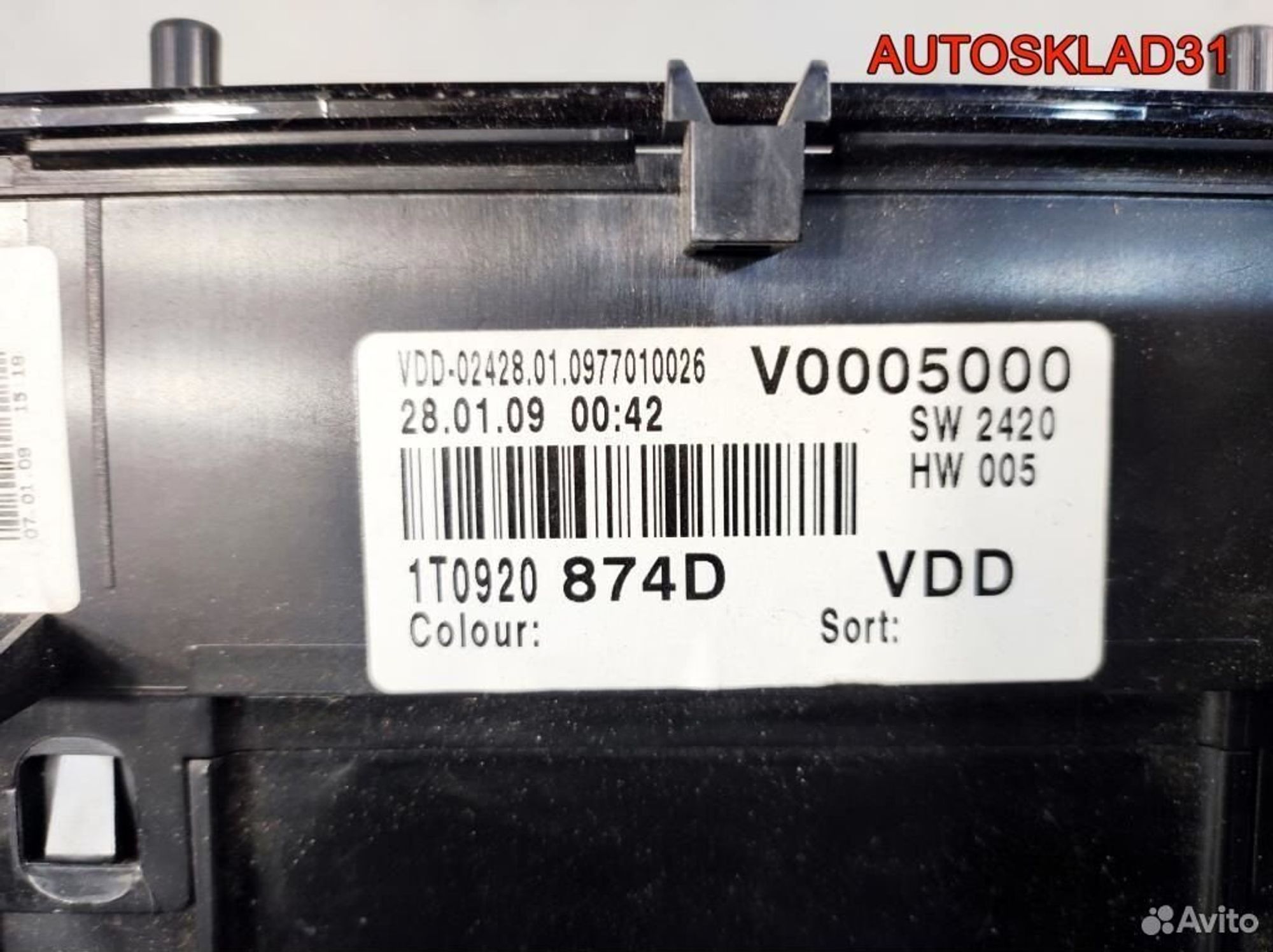 Панель приборов VW Touran 1T0920874D Дизель, 4600 рублей, Дубовое