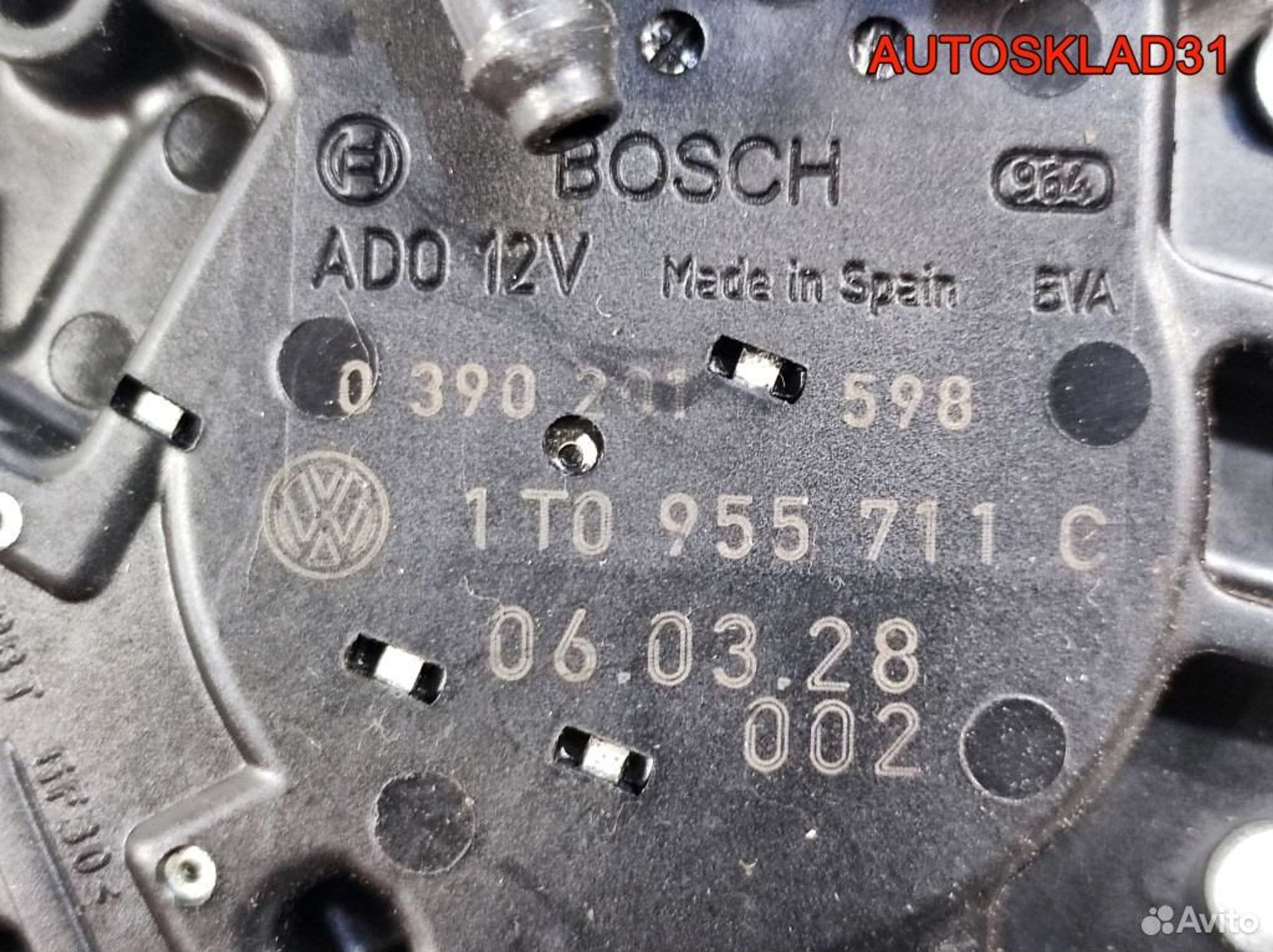 Моторчик стеклоочистителя задний Volkswagen Touran, 3300 рублей, Дубовое