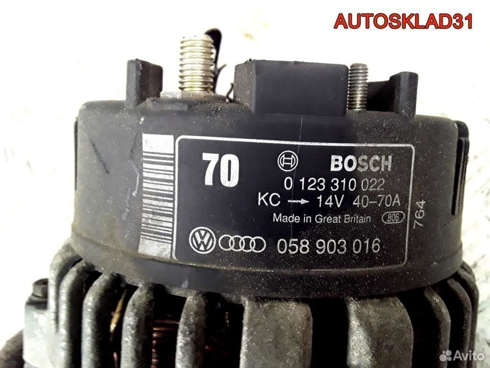 Генератор 70A Audi A6 C5 1.8 бензин 058903016, 4100 рублей, Дубовое