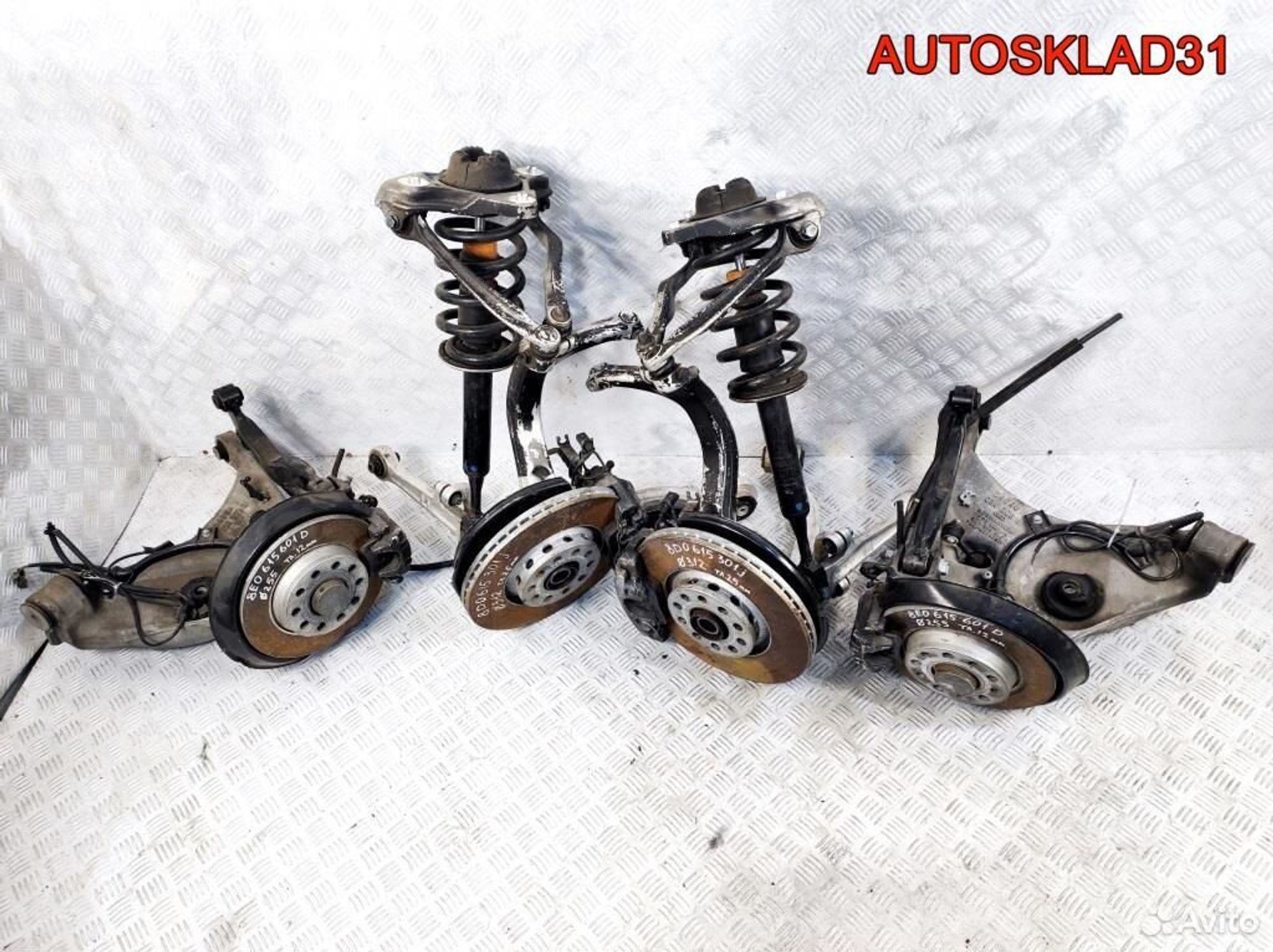 Подвеска передняя задняя Комплект как на фото Audi A4 B6 БУ пробег ВСЕГО 75км. ОРИГИНАЛ, 108000 рублей, Дубовое