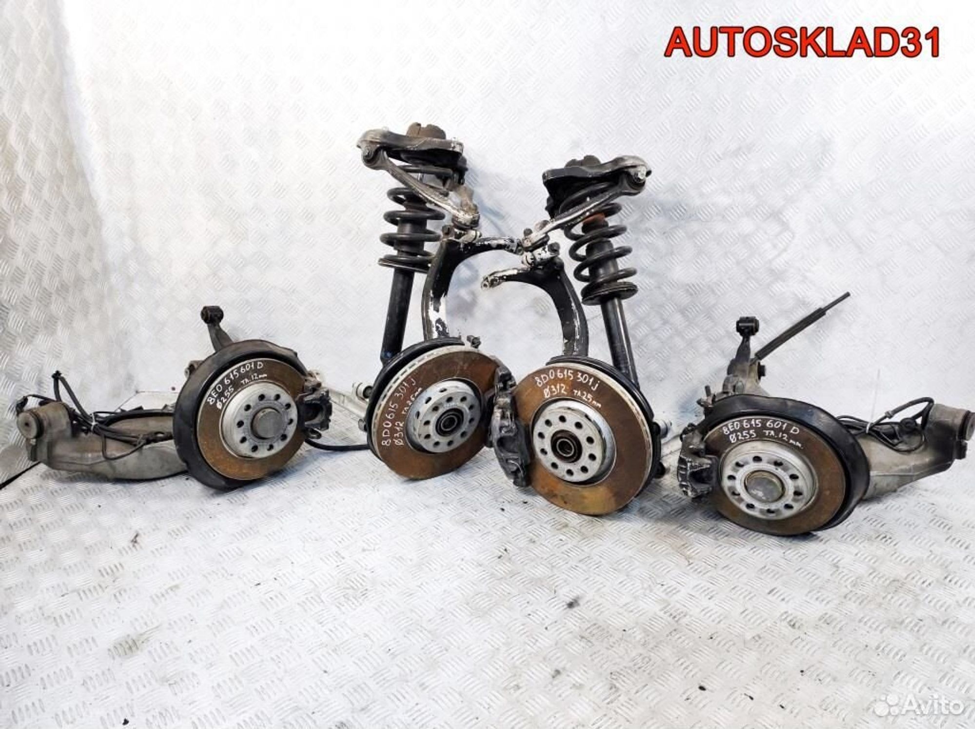 Подвеска передняя задняя Комплект как на фото Audi A4 B6 БУ пробег ВСЕГО 75км. ОРИГИНАЛ, 108000 рублей, Дубовое