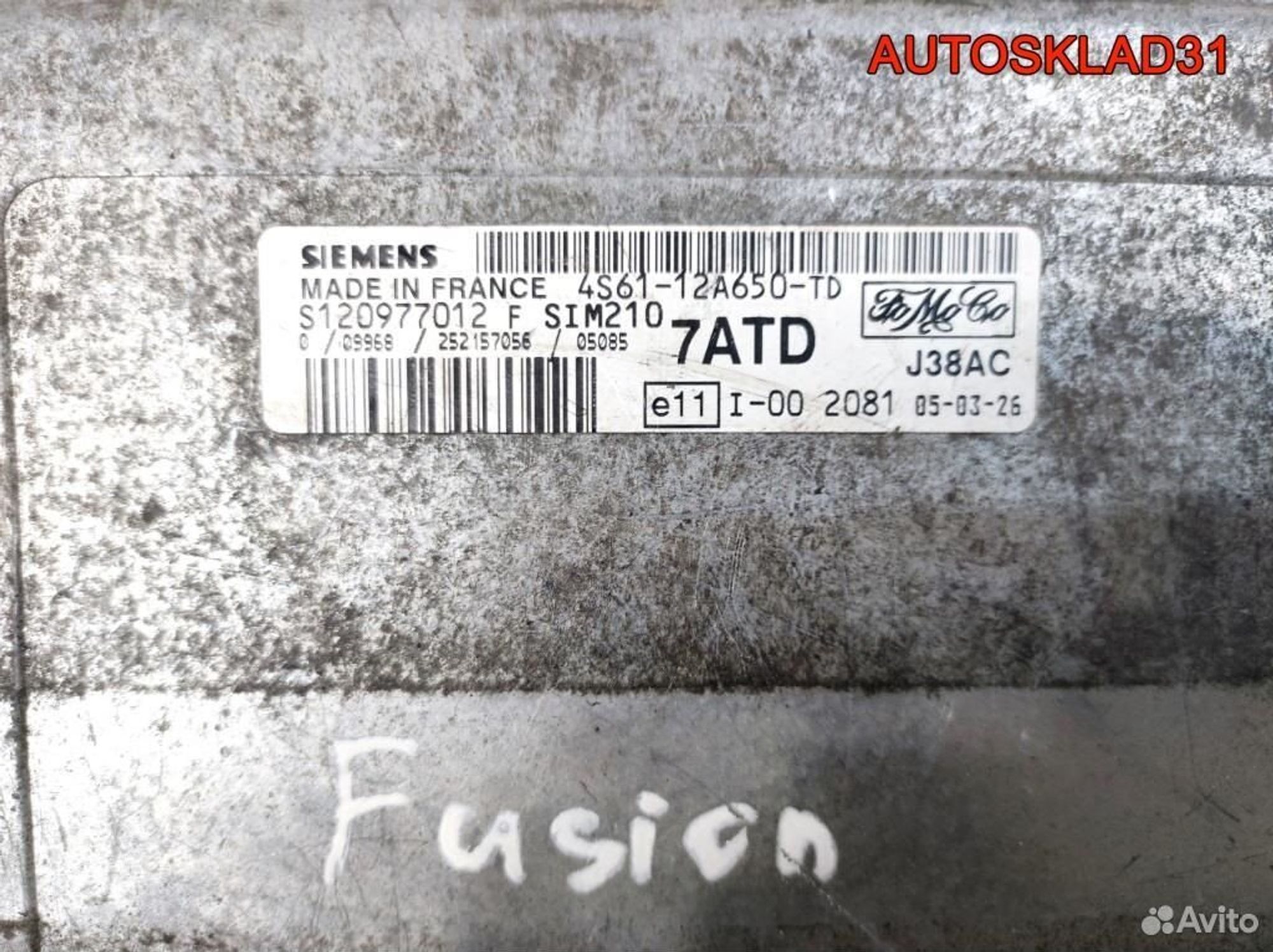 Блок эбу Ford Fusion 4S6112A650TD 1.4 Бензин, 2100 рублей, Дубовое