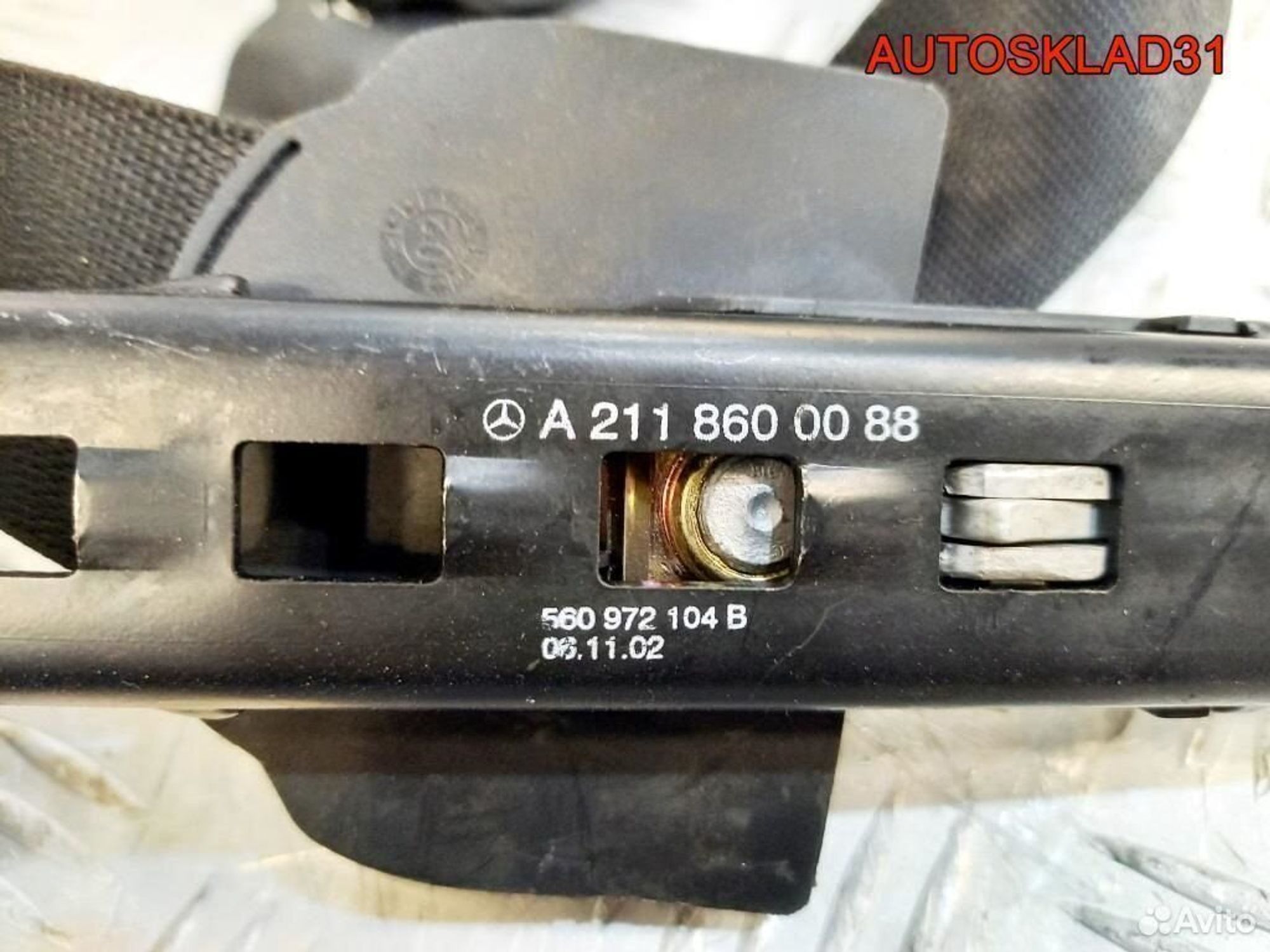 Ремень безопасности Mercedes Benz W211 A2118608085, 2900 рублей, Дубовое