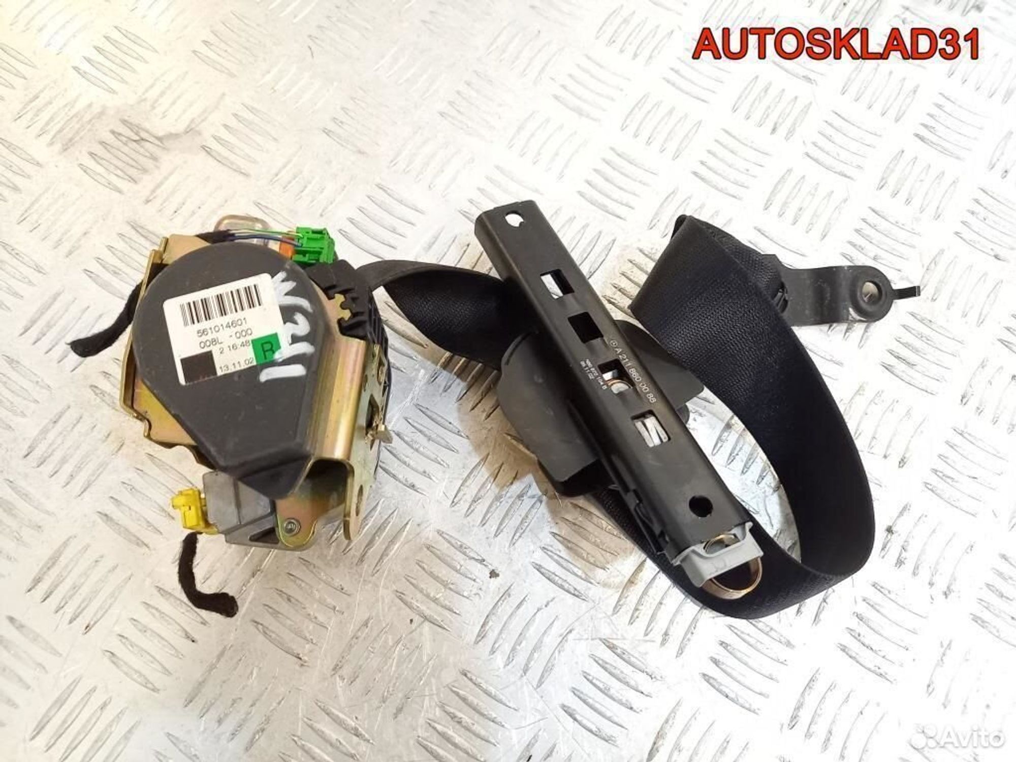 Ремень безопасности Mercedes Benz W211 A2118608085, 2900 рублей, Дубовое