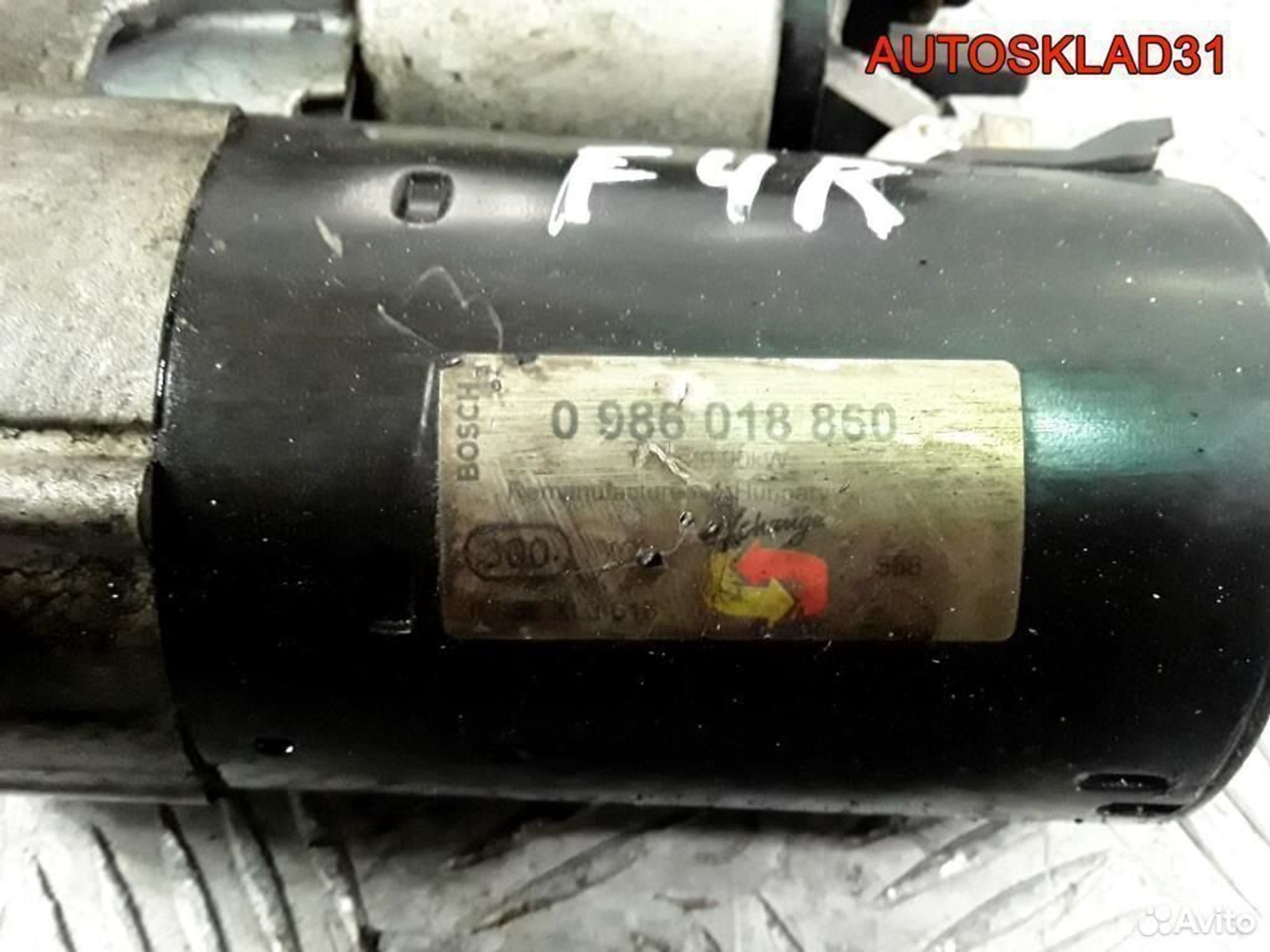 Стартер Renault Espace 4 2,0 F4R 0986018860 бензин, 4100 рублей, Дубовое