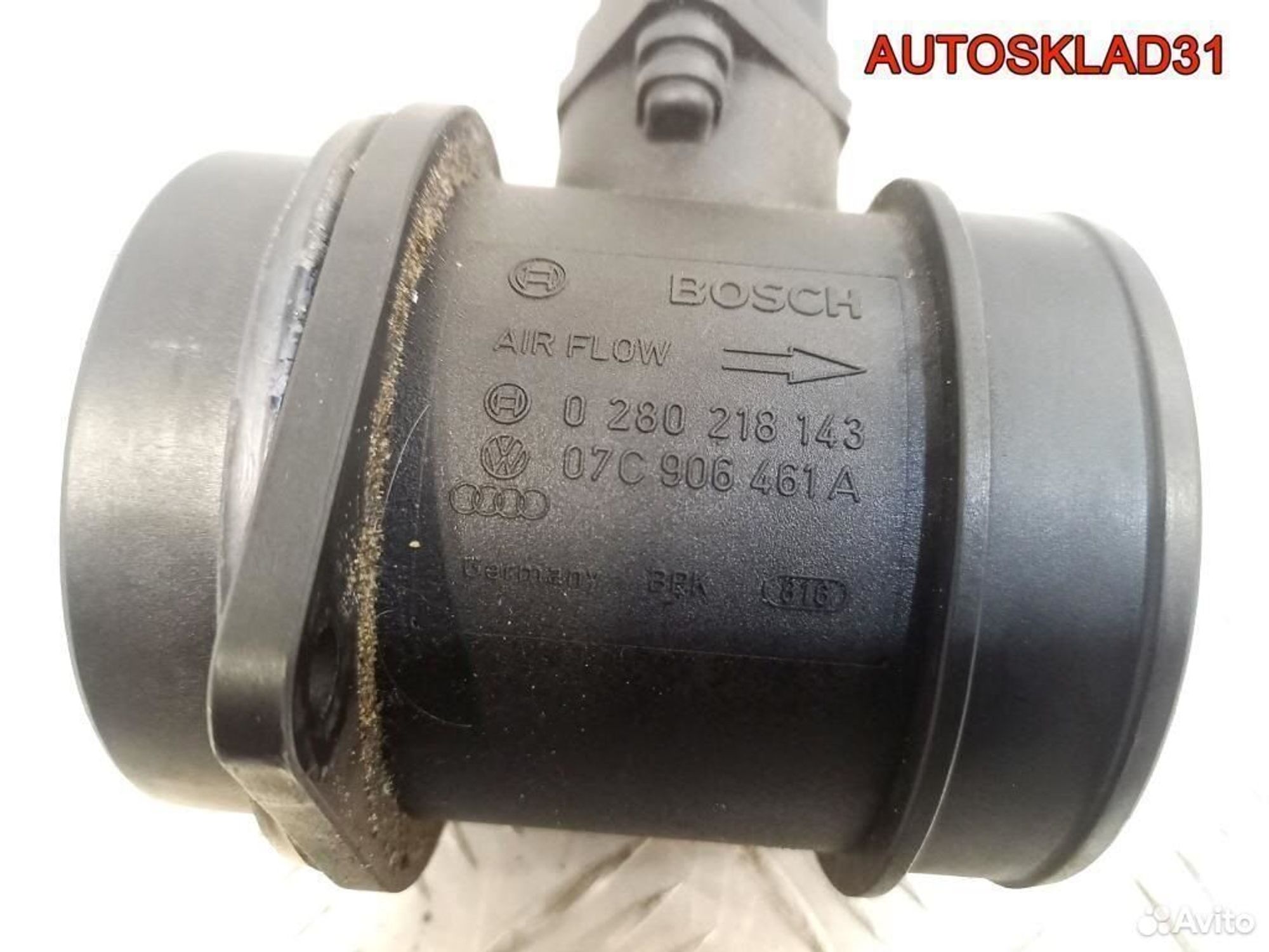 Расходомер воздуха Audi A8 4E 6.0 BHT 07C906461A, 4800 рублей, Дубовое