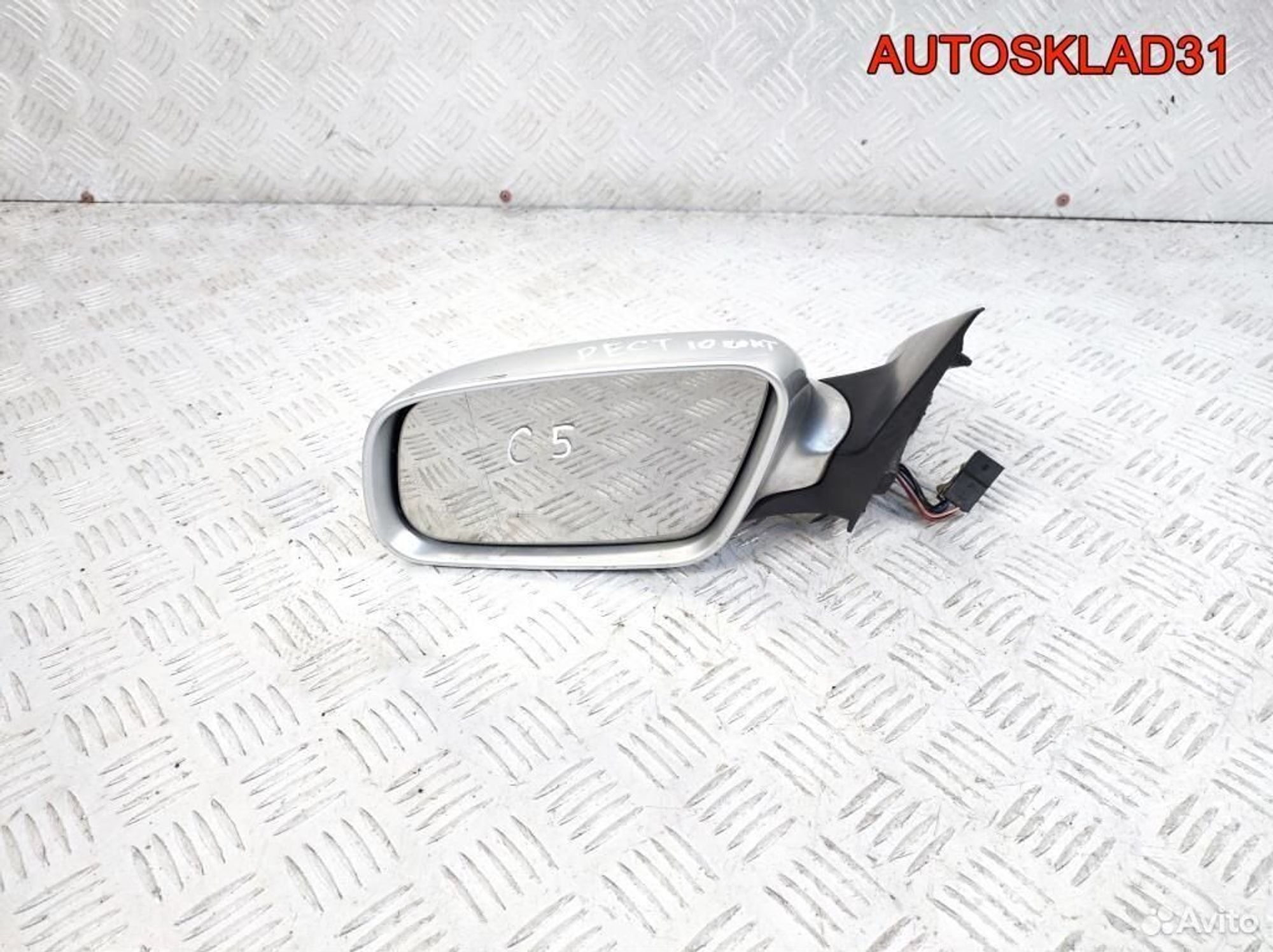 Зеркало левое 10 контактов Audi A6 C5 Рестайлинг, 5900 рублей, Дубовое
