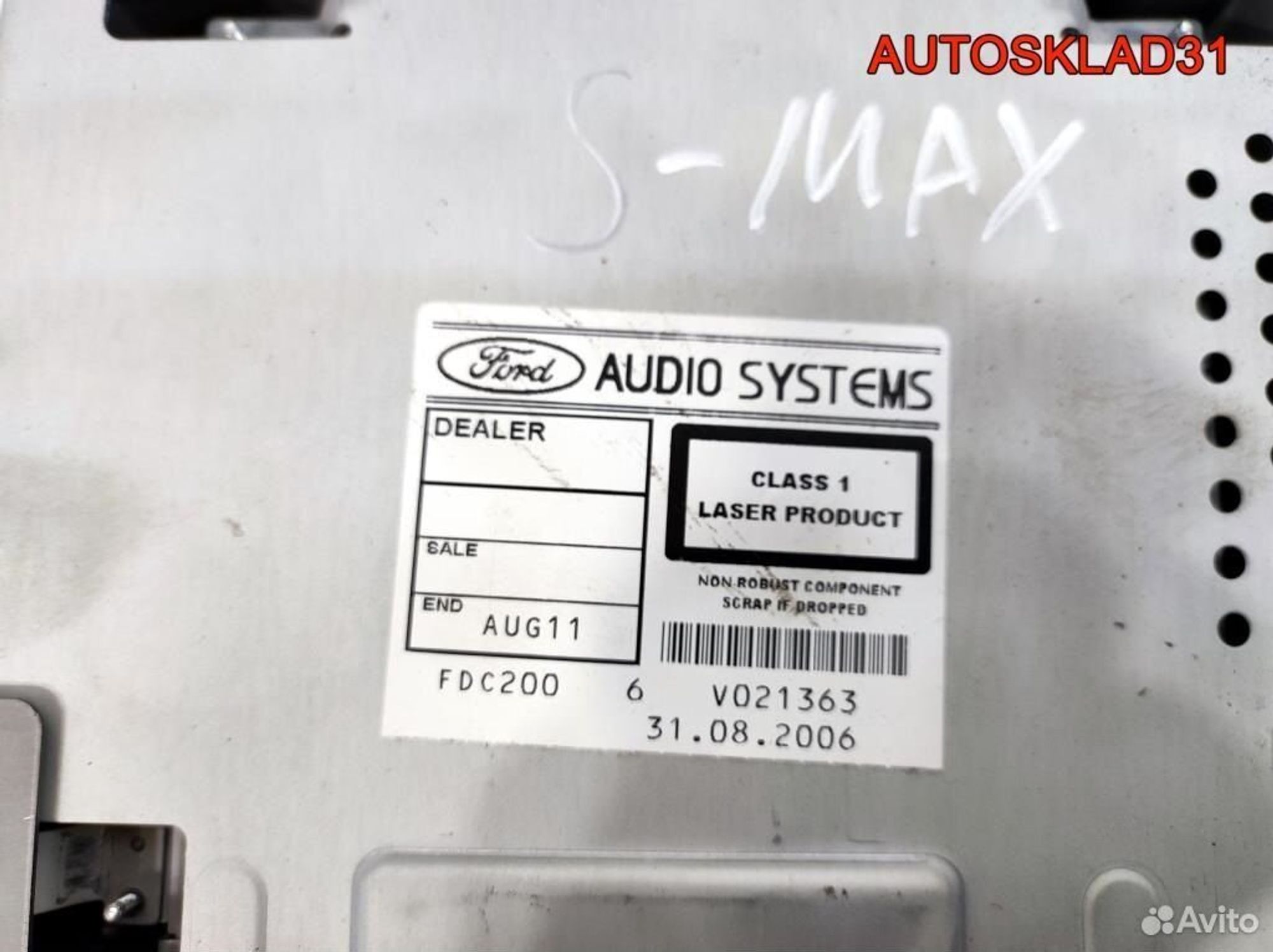 Магнитола Ford S-MAX 6M2T18C815AF, 2700 рублей, Дубовое