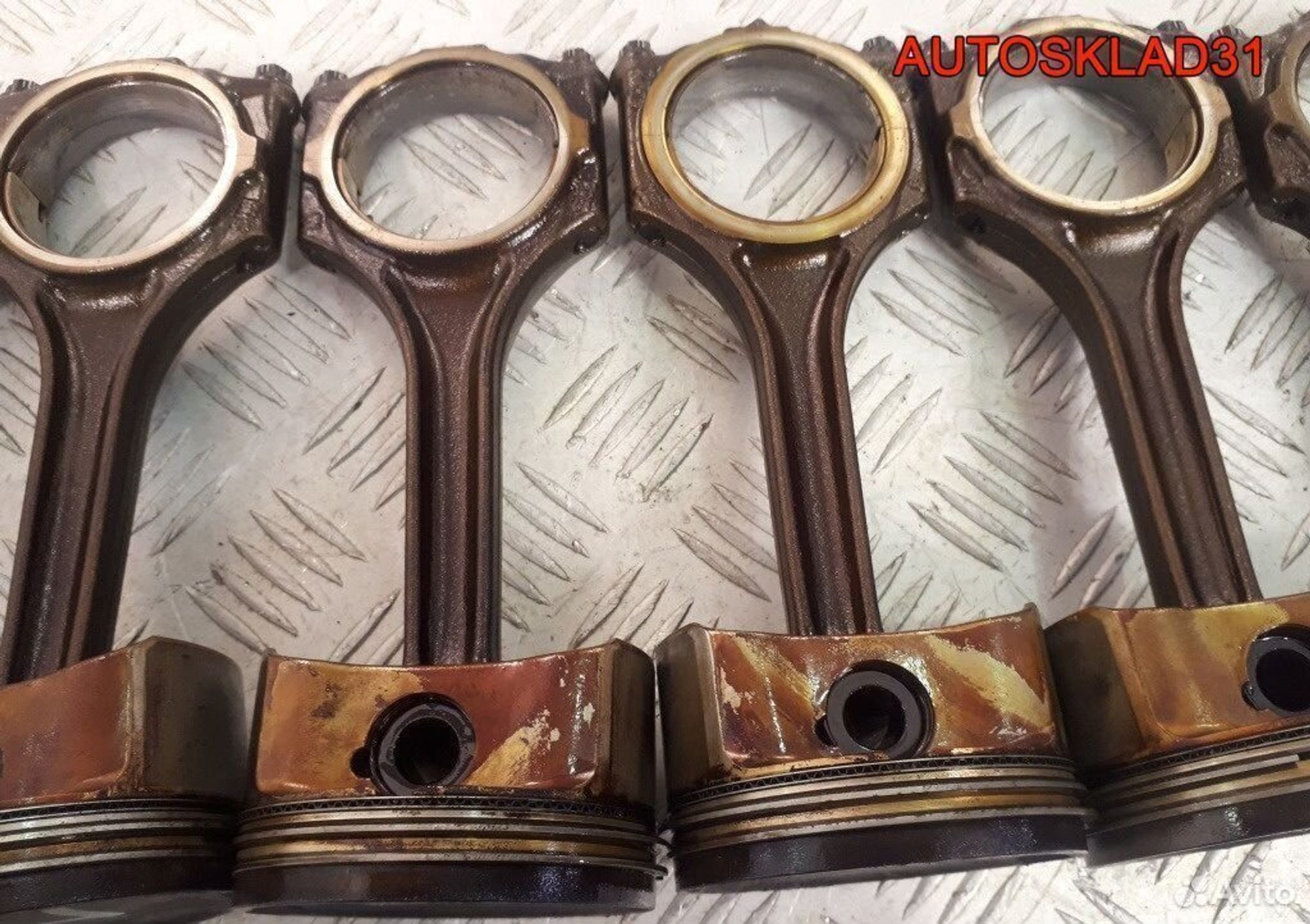 Поршни в сборе с шатуном Audi A6 C5 3.0 AVK ASN, 1500 рублей, Дубовое