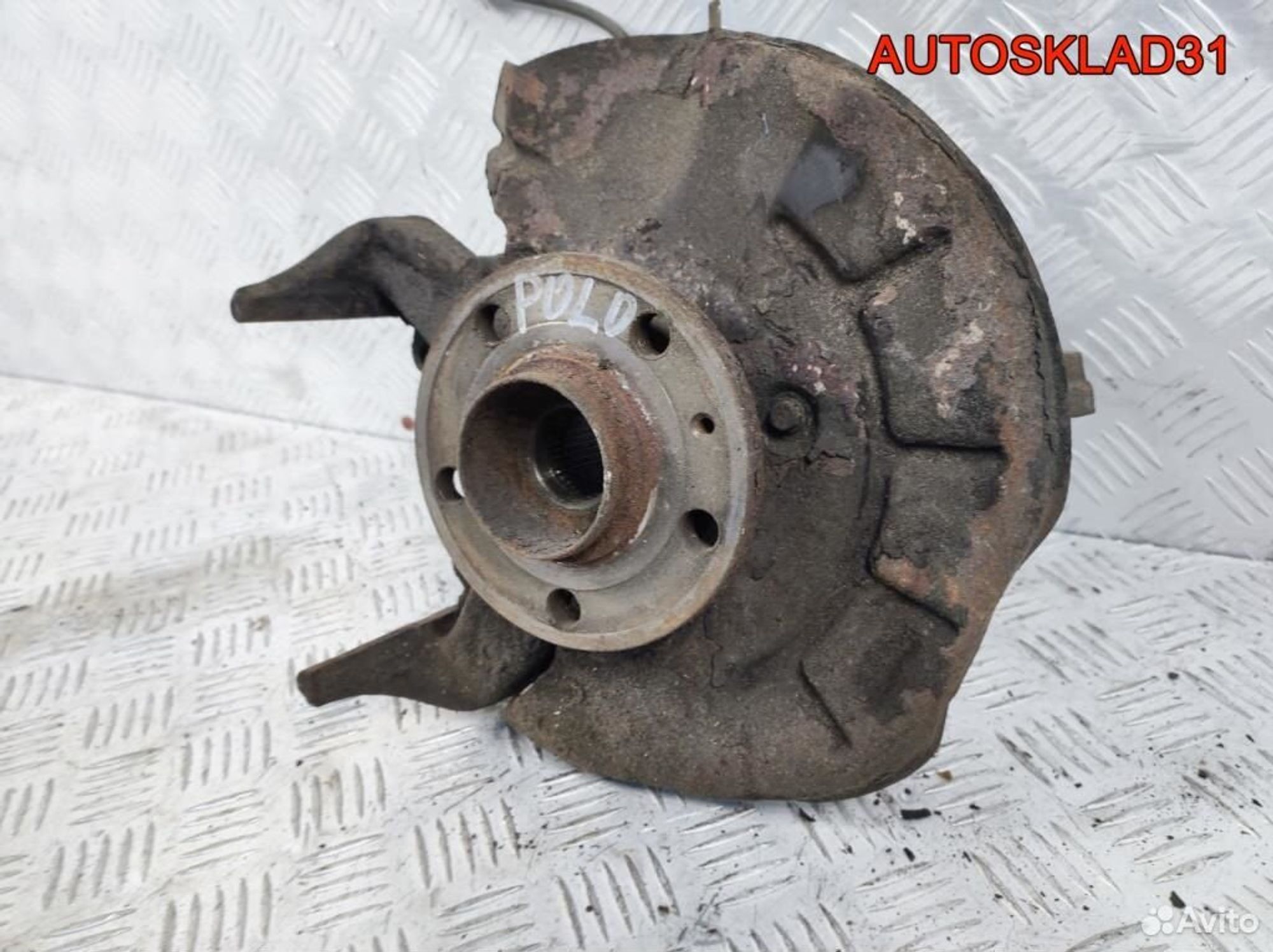 Кулак поворотный перед левый VW Polo 6Q0407255ас, 4100 рублей, Дубовое