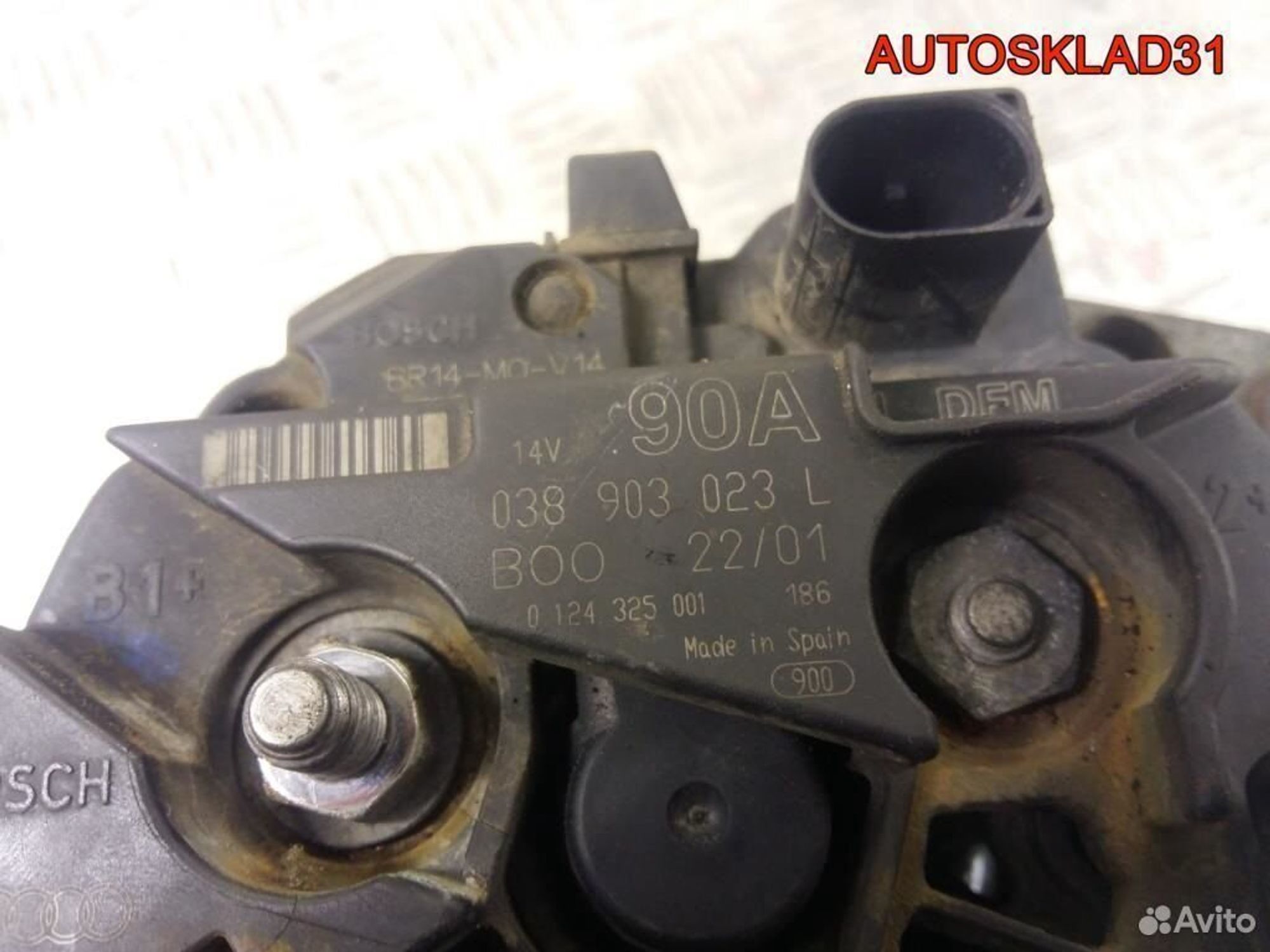 Генератор Volkswagen Sharan 1.9 AUY 038903023L, 5200 рублей, Дубовое