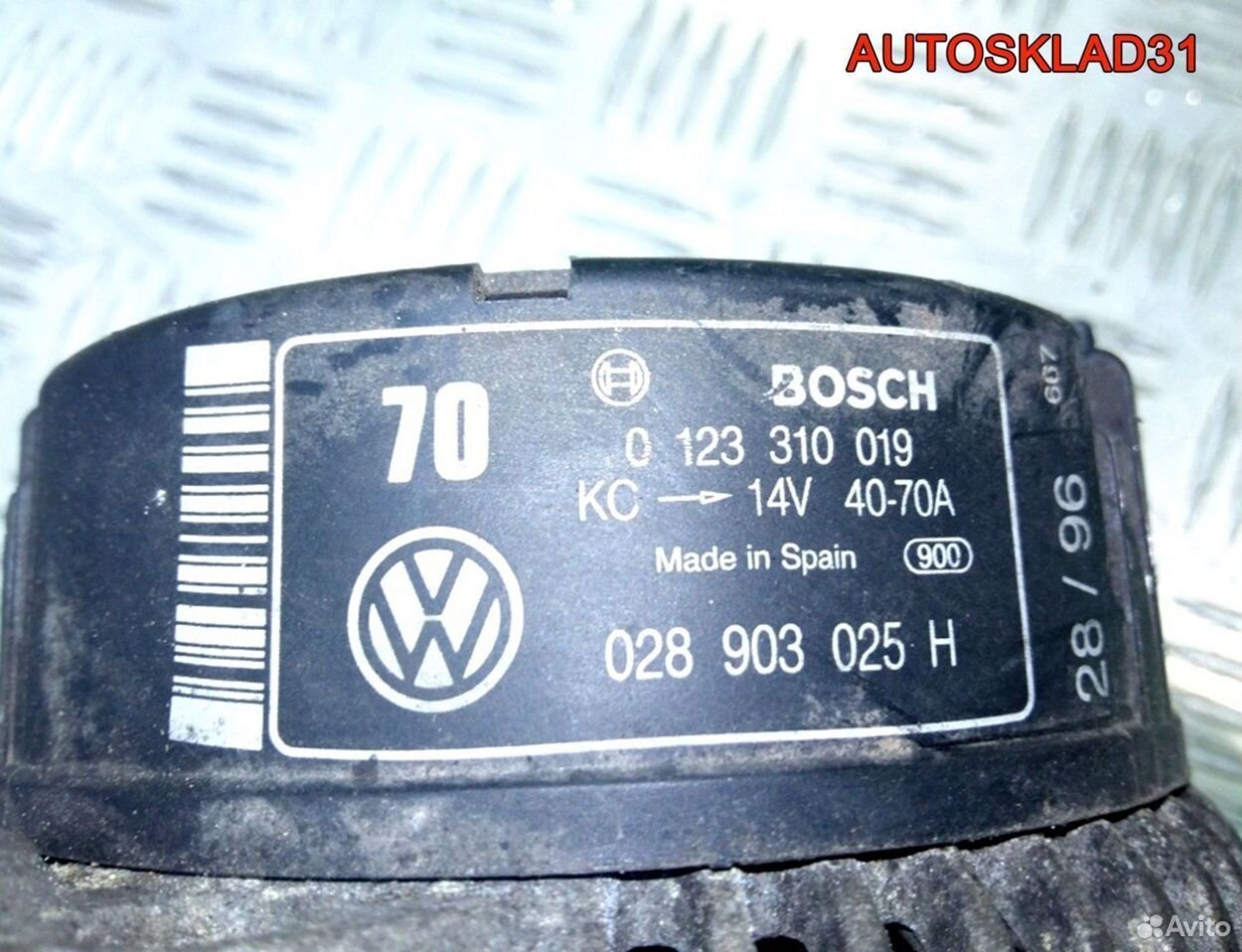 Генератор 70А Volkswagen Golf 3 028903025H, 4100 рублей, Дубовое