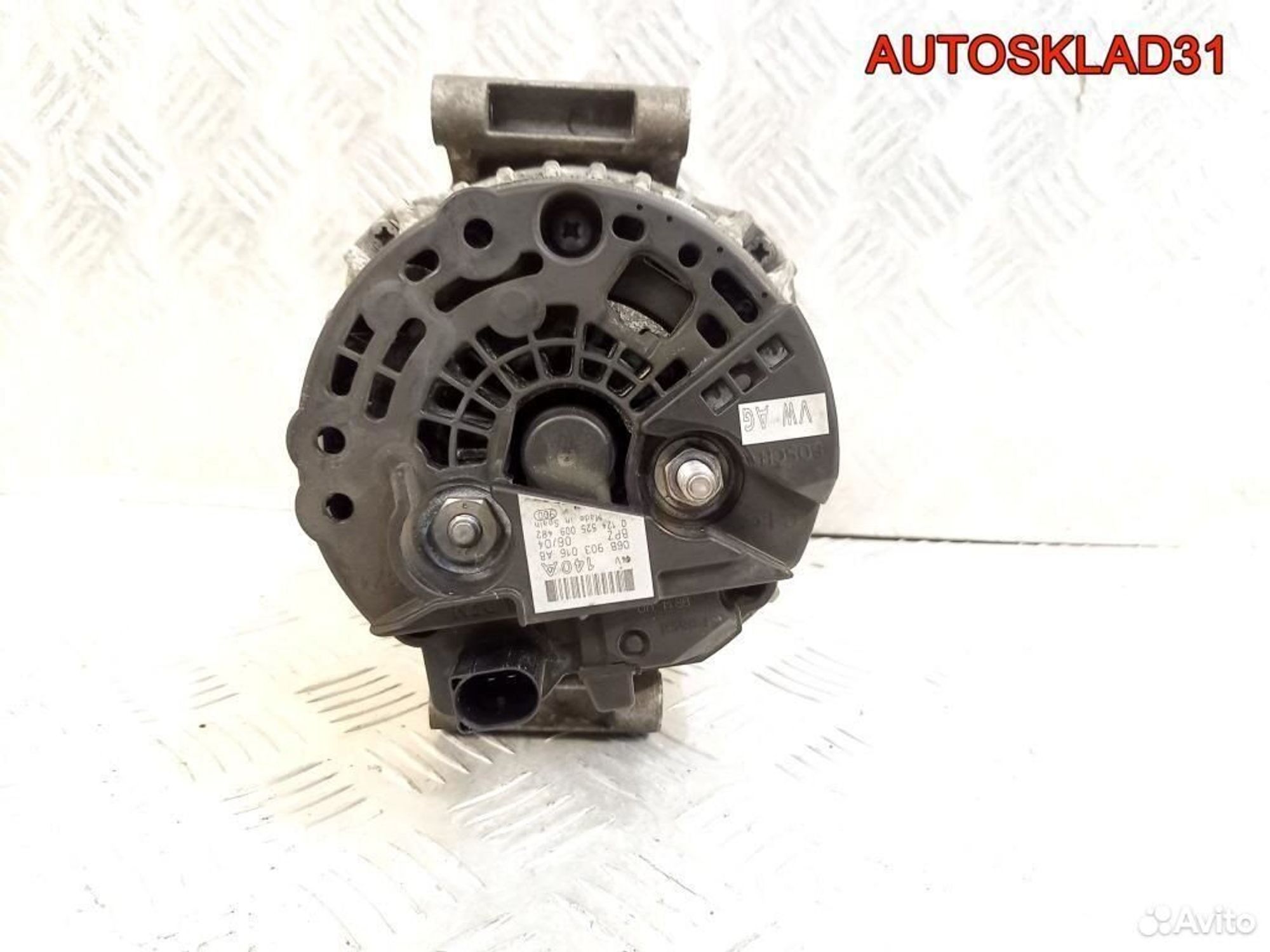 Генератор 140А Audi A4 B6 2.0 AWA 06B903016AB, 6800 рублей, Дубовое