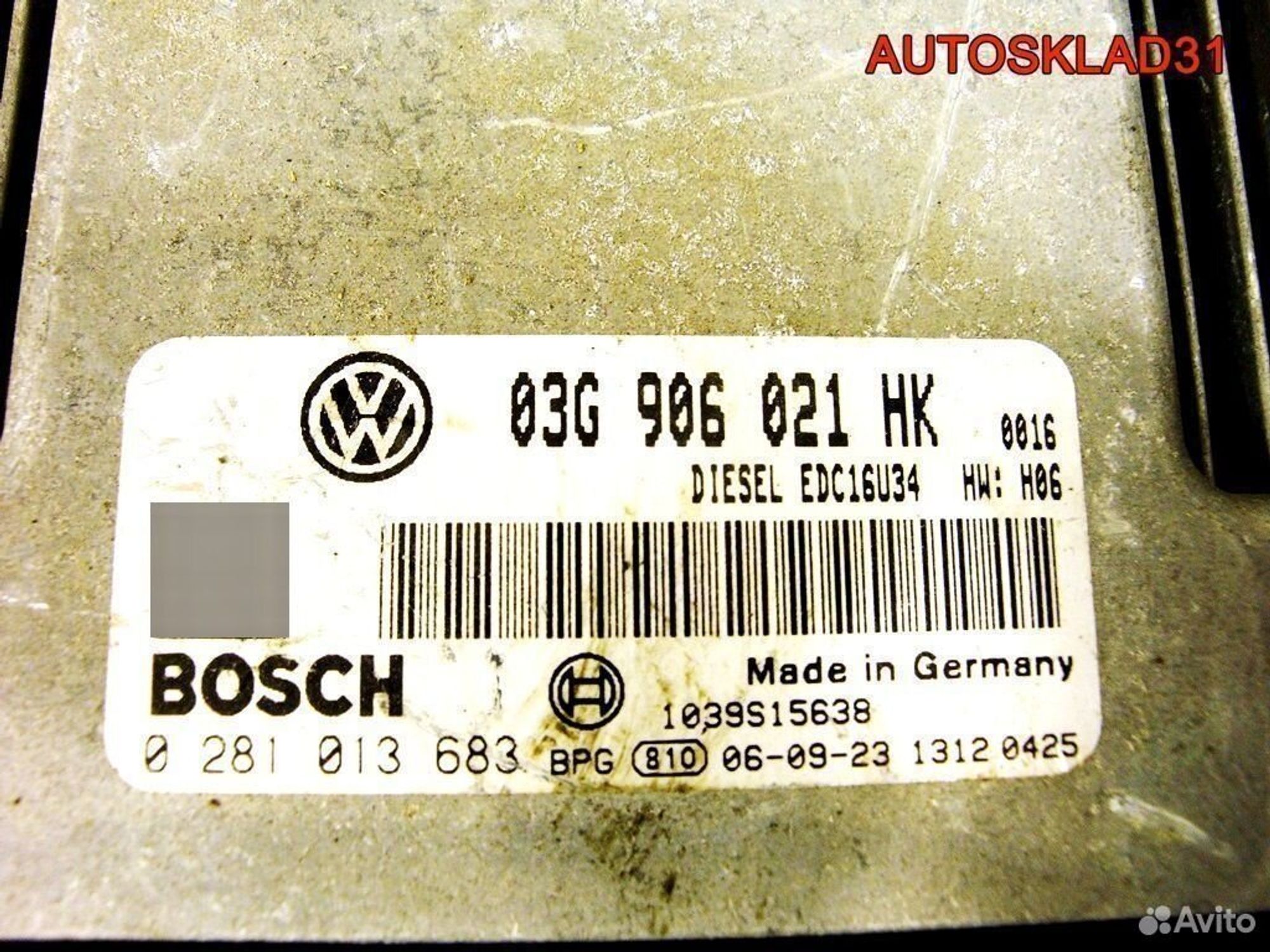 Эбу Volkswagen Passat B6 TDI BMP 03G906021HK, 7000 рублей, Дубовое