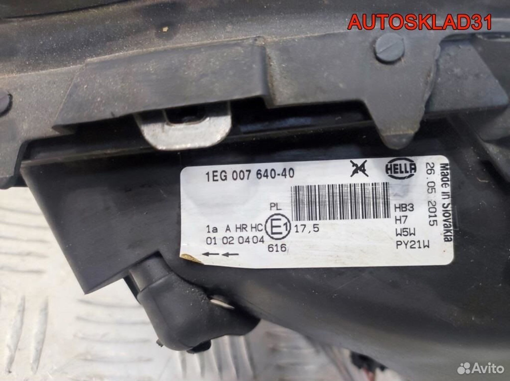 Фара правая Opel Astra G 1EG00764040, 4500 рублей, Дубовое