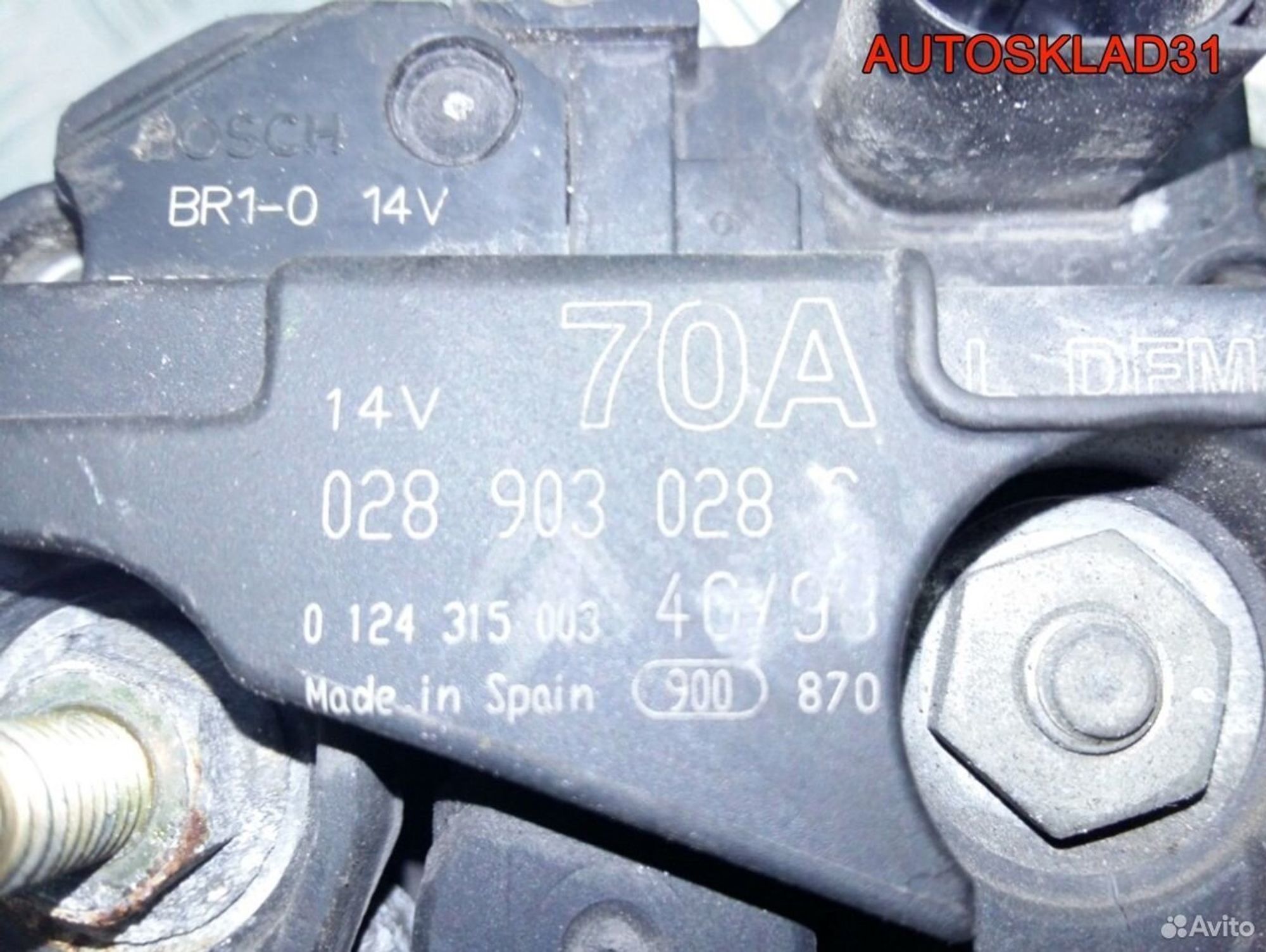 Генератор 70А Volkswagen Golf 4 028903028C, 4100 рублей, Дубовое