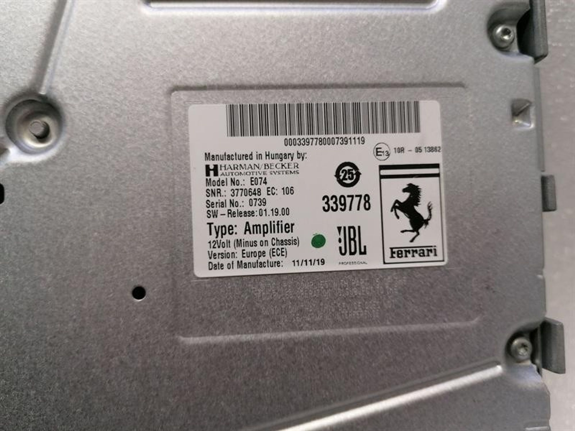 Комплект акустики JBL Ferrari GTC4 Lusso F151m, 350000 рублей, Москва