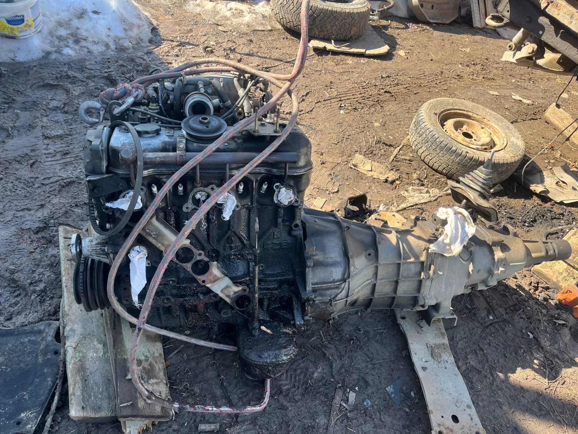 Двигатель в сборе Isuzu Trooper, I 1990, 90000 рублей, Семиозерка