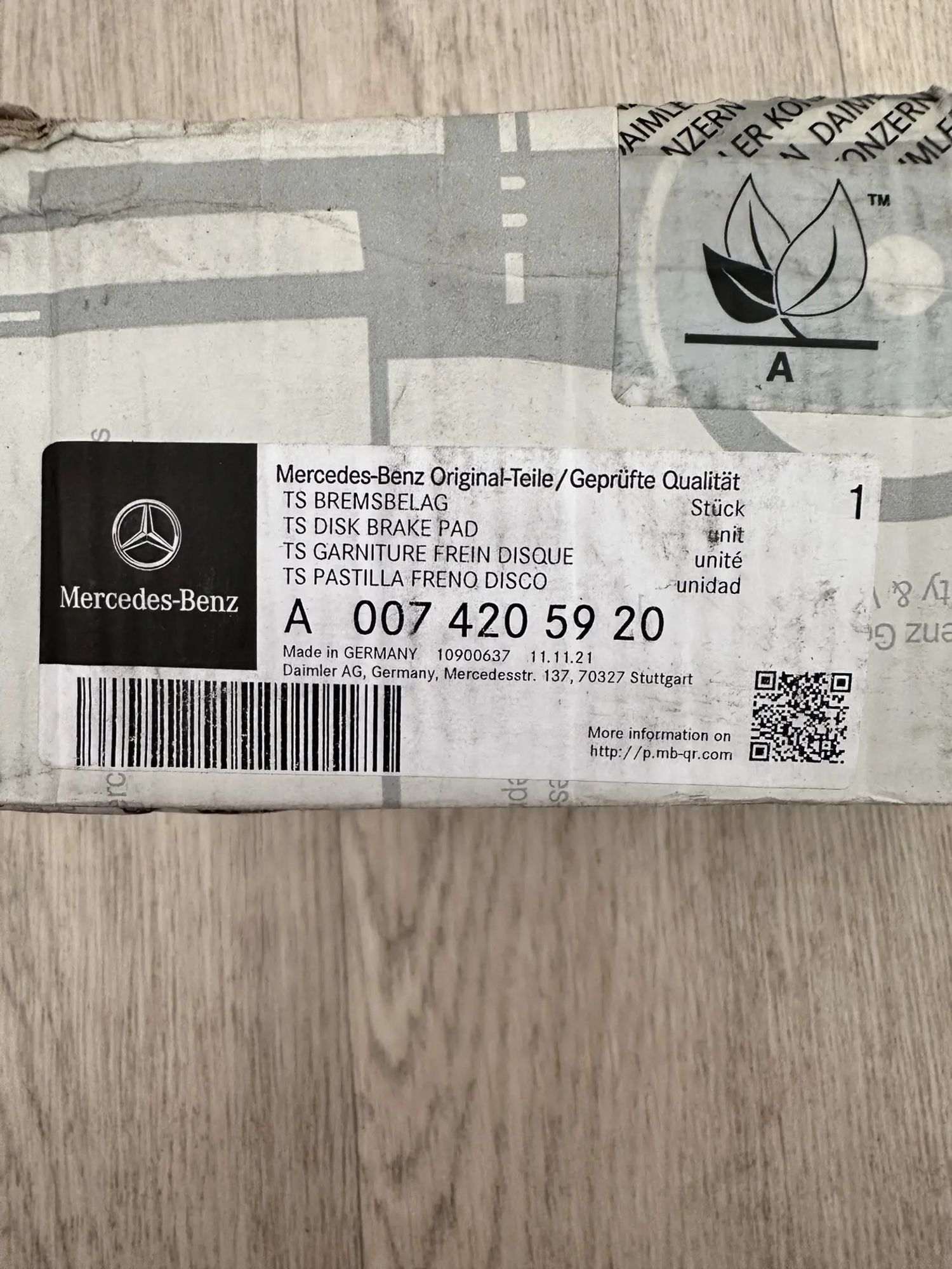 Колодки Тормозные 6,3 Brake PAD Mercedes-BENZ арт. A0074205920, 9758 рублей, Сосновоборск