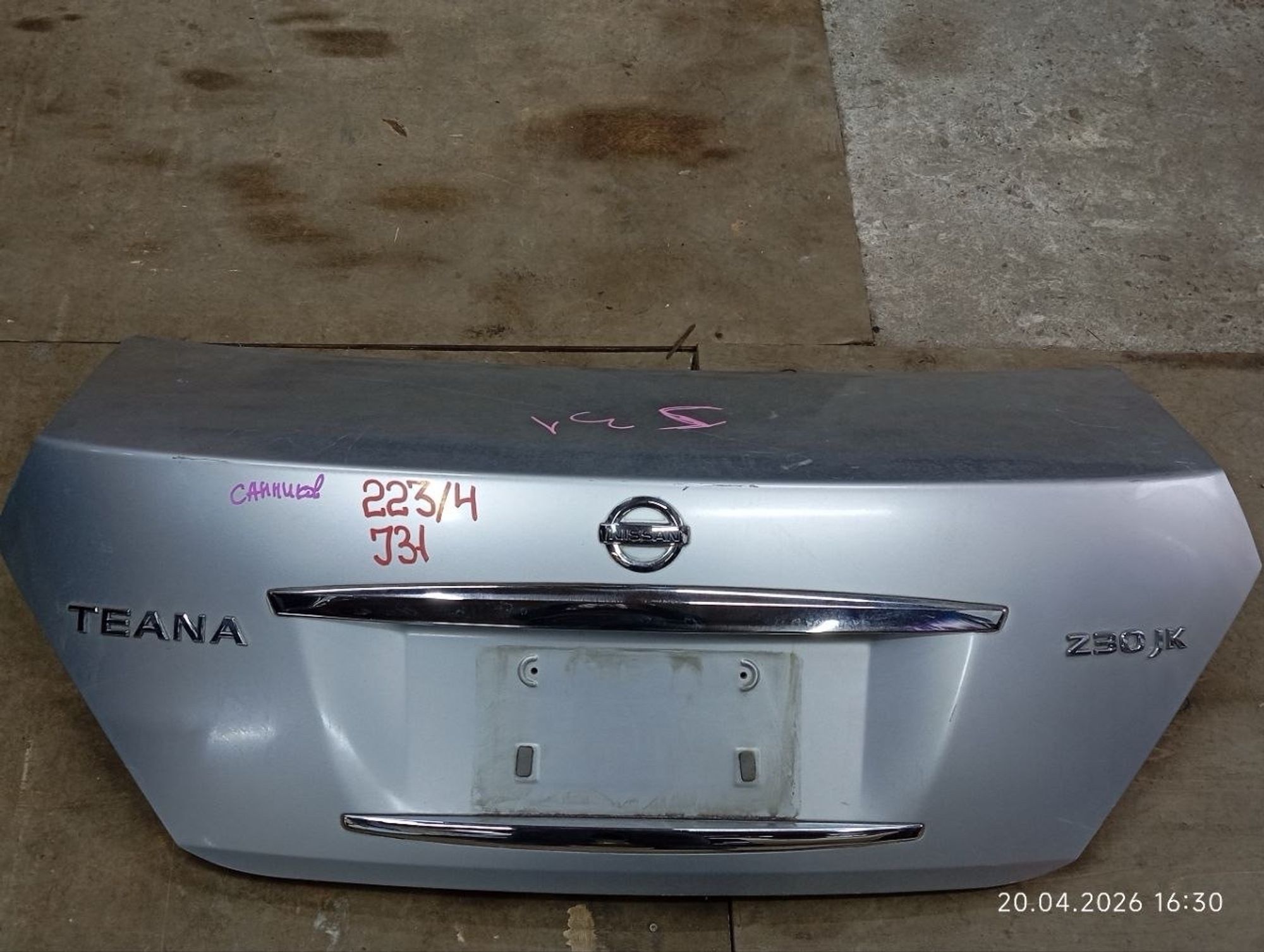 Крышка багажника Nissan Teana J31 рестайлинг, 12000 рублей, Москва