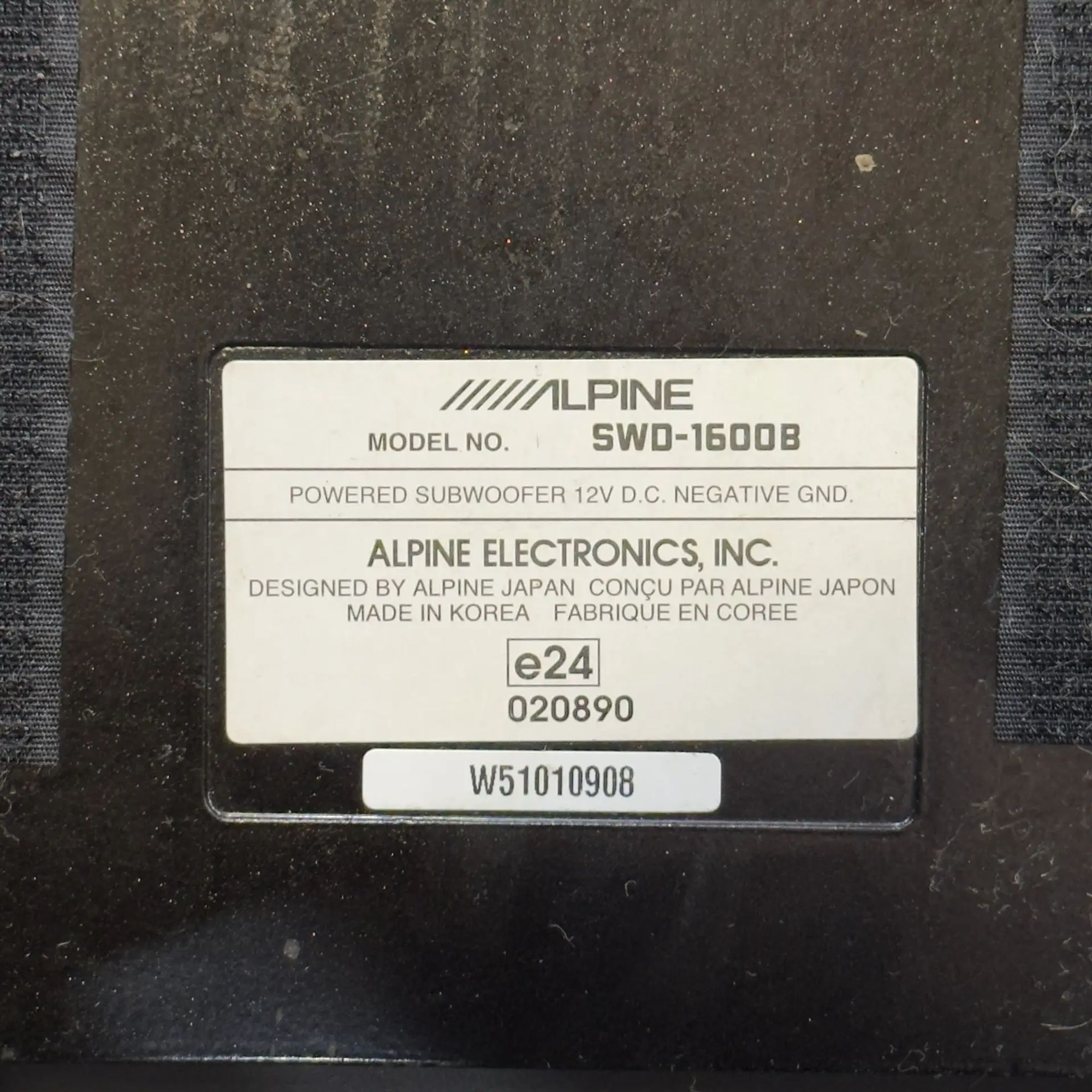 Сабвуфер Alpine SWD-1600B, 5000 рублей, Невинномысск