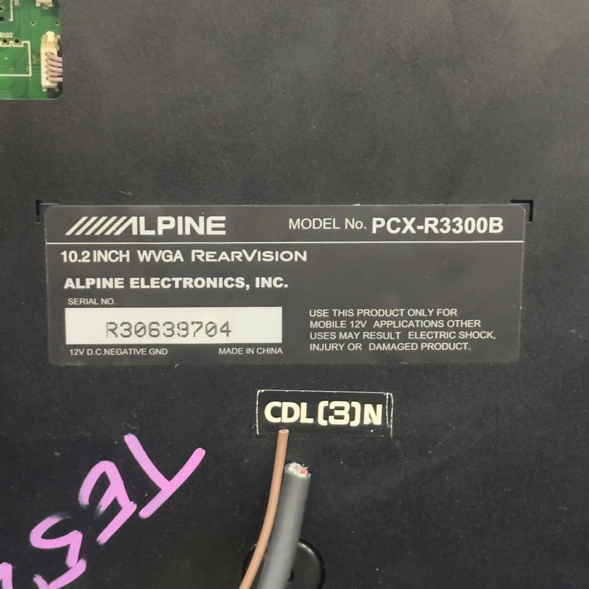Телевизор потолочный Alpine PCX-R3300B Nissan Elgrand TE52, 5000 рублей, Невинномысск