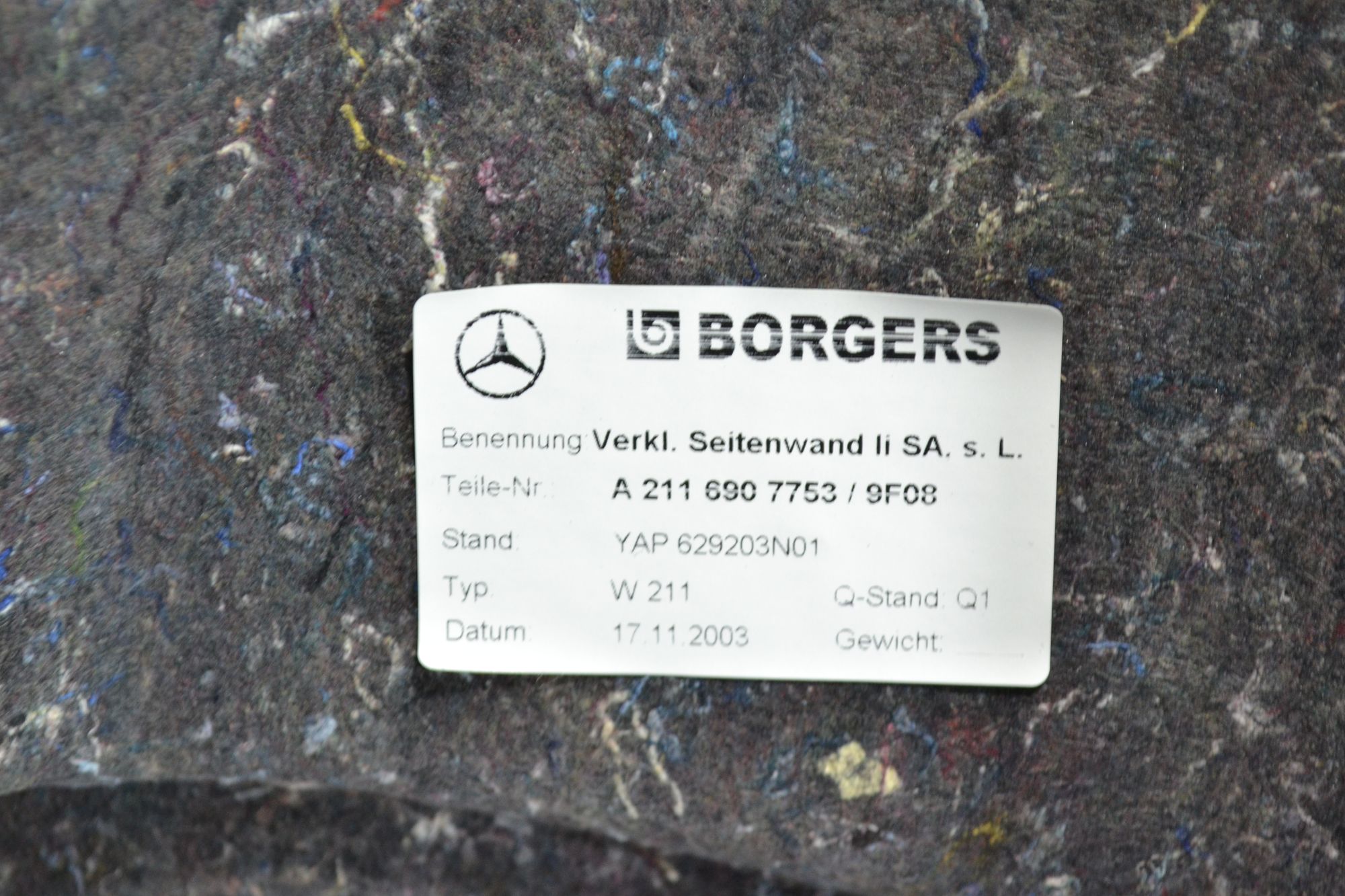Обшивка багажника оригинал Mercedes E W211 из Японии, 1400 рублей, Кореновск
