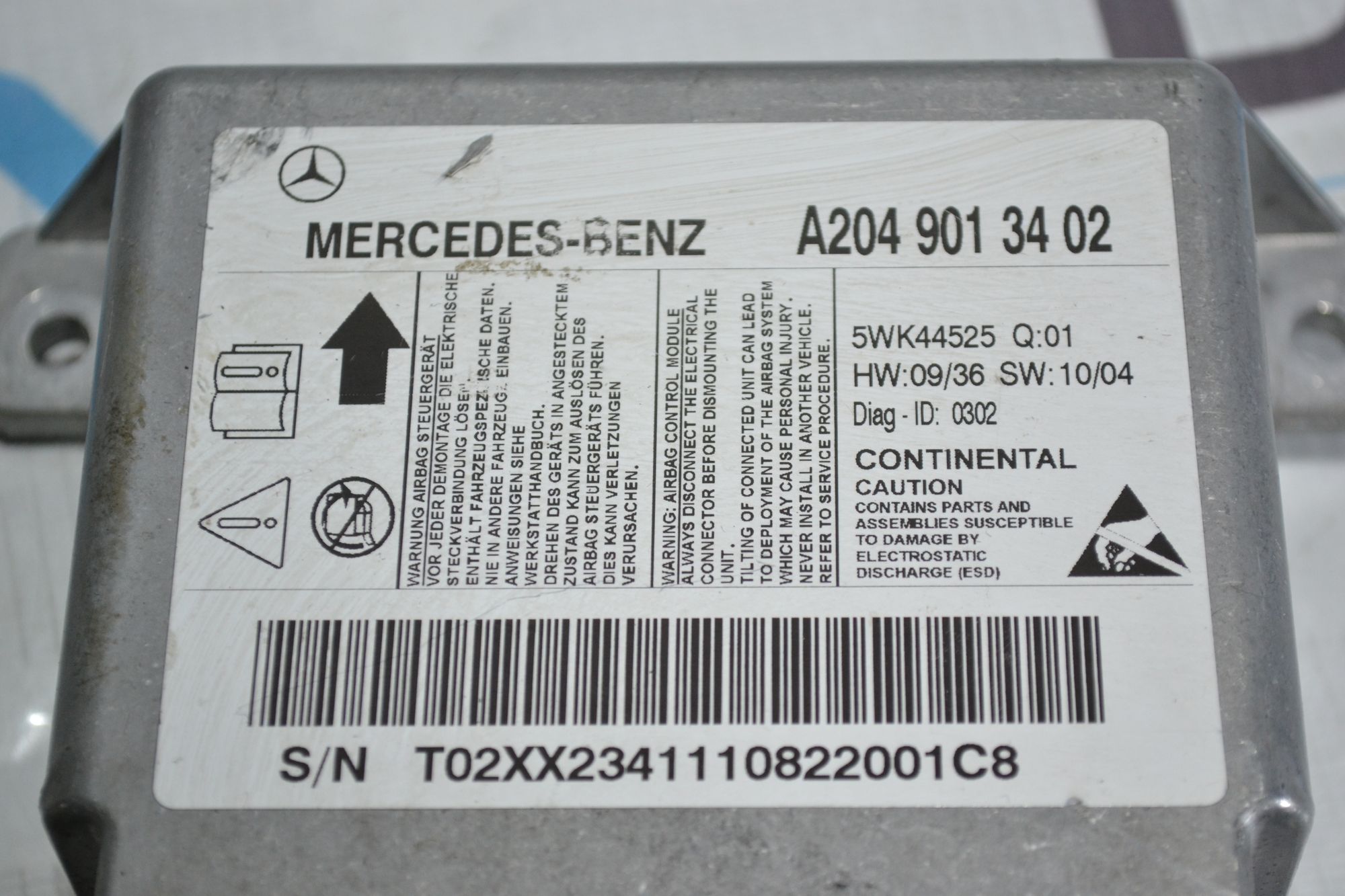Блок управления SRS AIRBAG Mercedes W204 из Японии, 1500 рублей, Кореновск