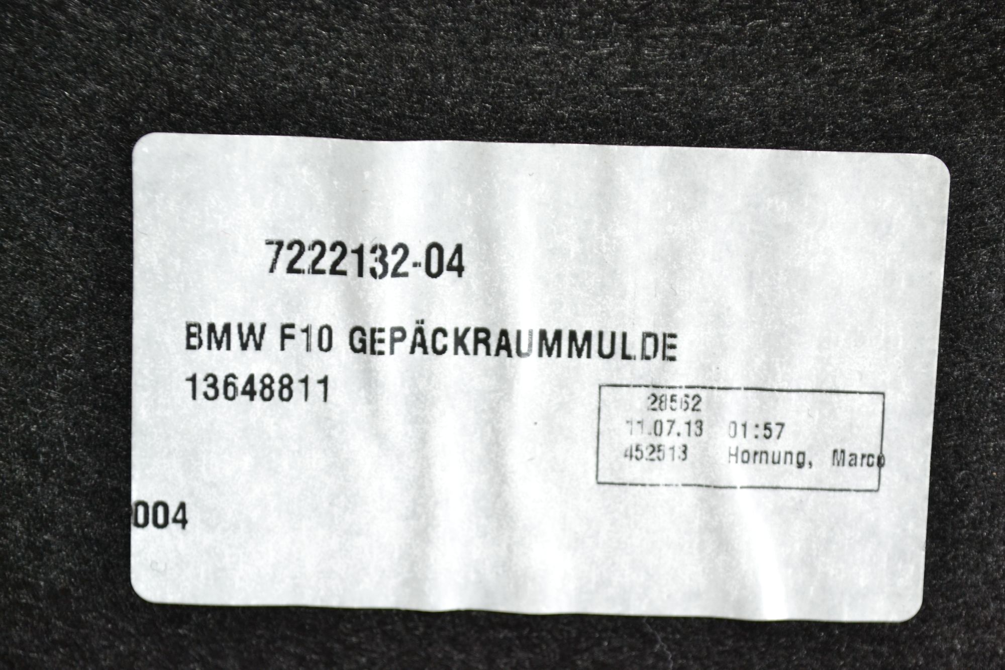 Обшивка багажника левая BMW 5 f10 из Японии, 1190 рублей, Кореновск