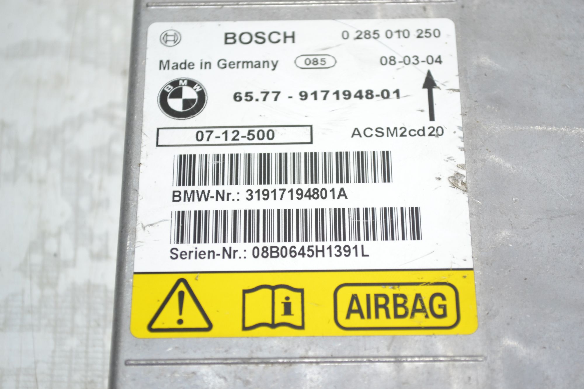 Блок управления AIRBAG оригинал BMW E70 из Японии, 1900 рублей, Кореновск